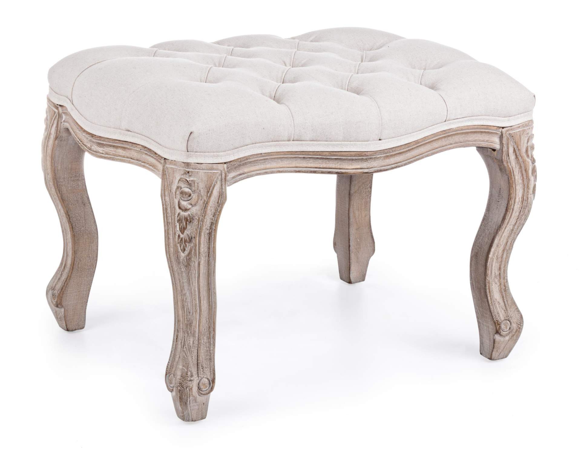 Bizzotto Hocker Diva mit Stoff-Bezug, Natur günstig online kaufen