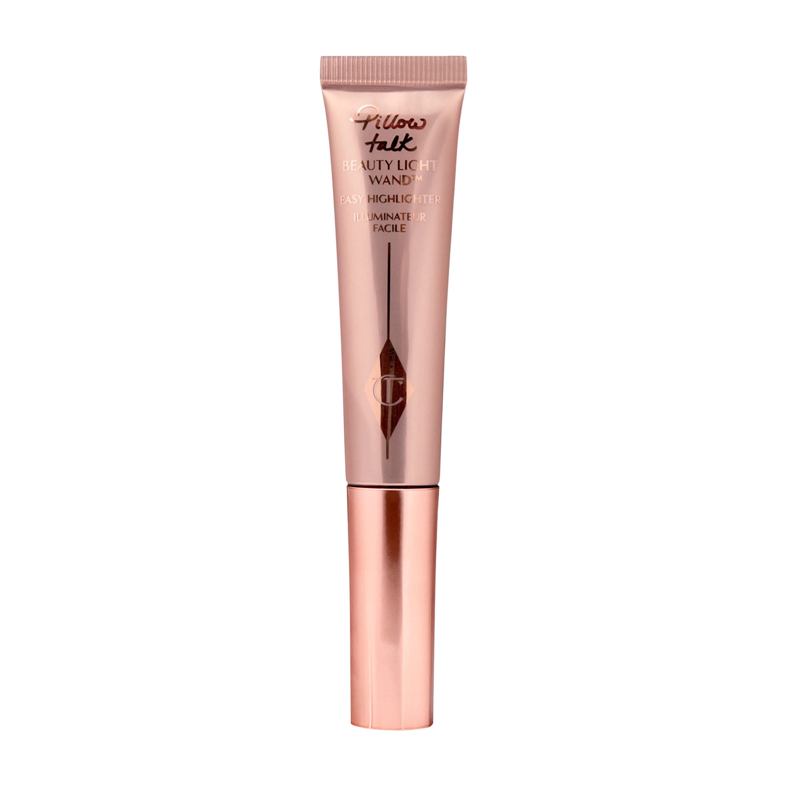 CHARLOTTE TILBURY Highlighter Pillow Talk Beauty Light Wand, Flüssiger Highlighter mit ikonischem Pillow-Talk-Nude-Pink-Glow