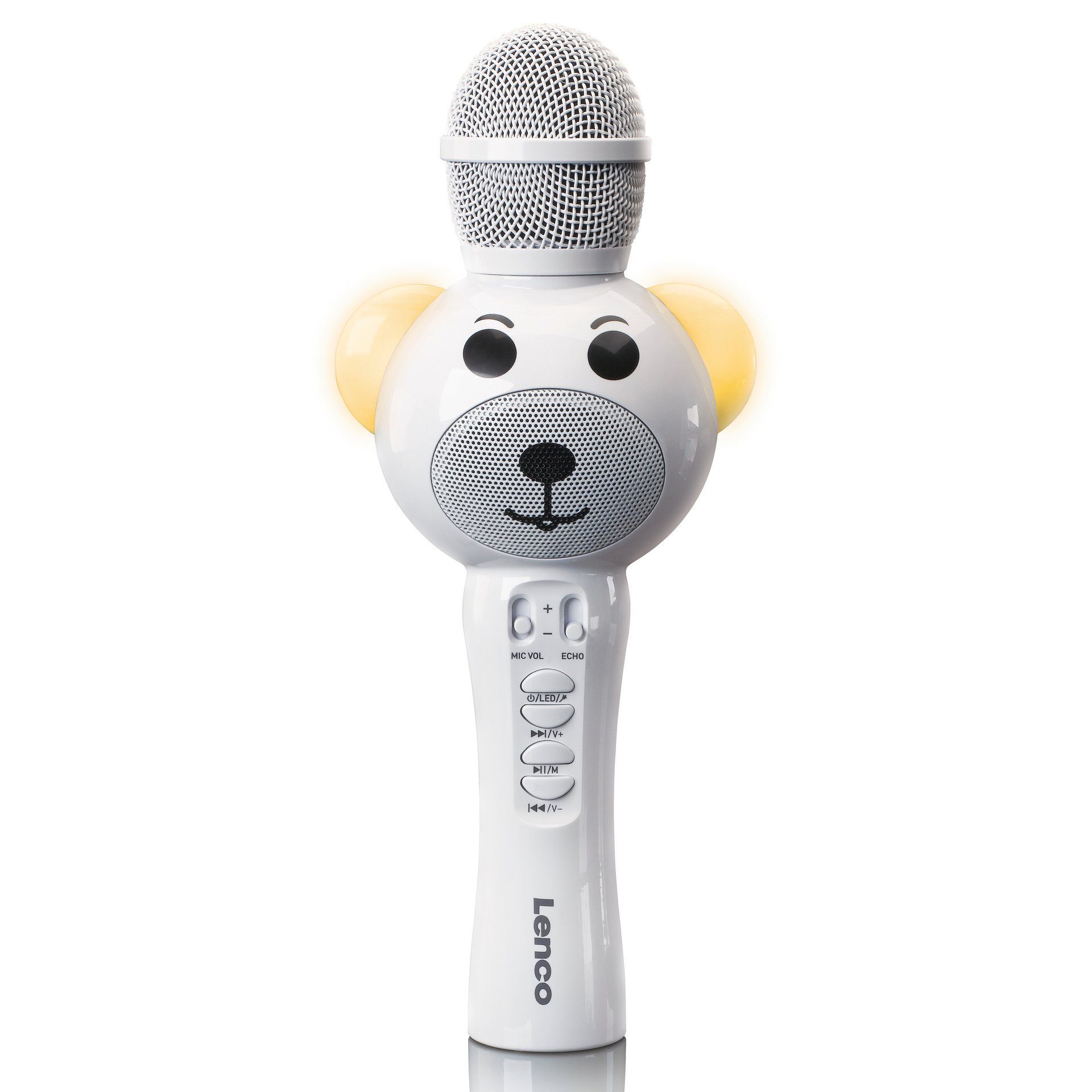 Lenco Karaoke Mikrofon Radio, Echo, die Lautstärke des Mikrofons und der  Musik separat einstellbar