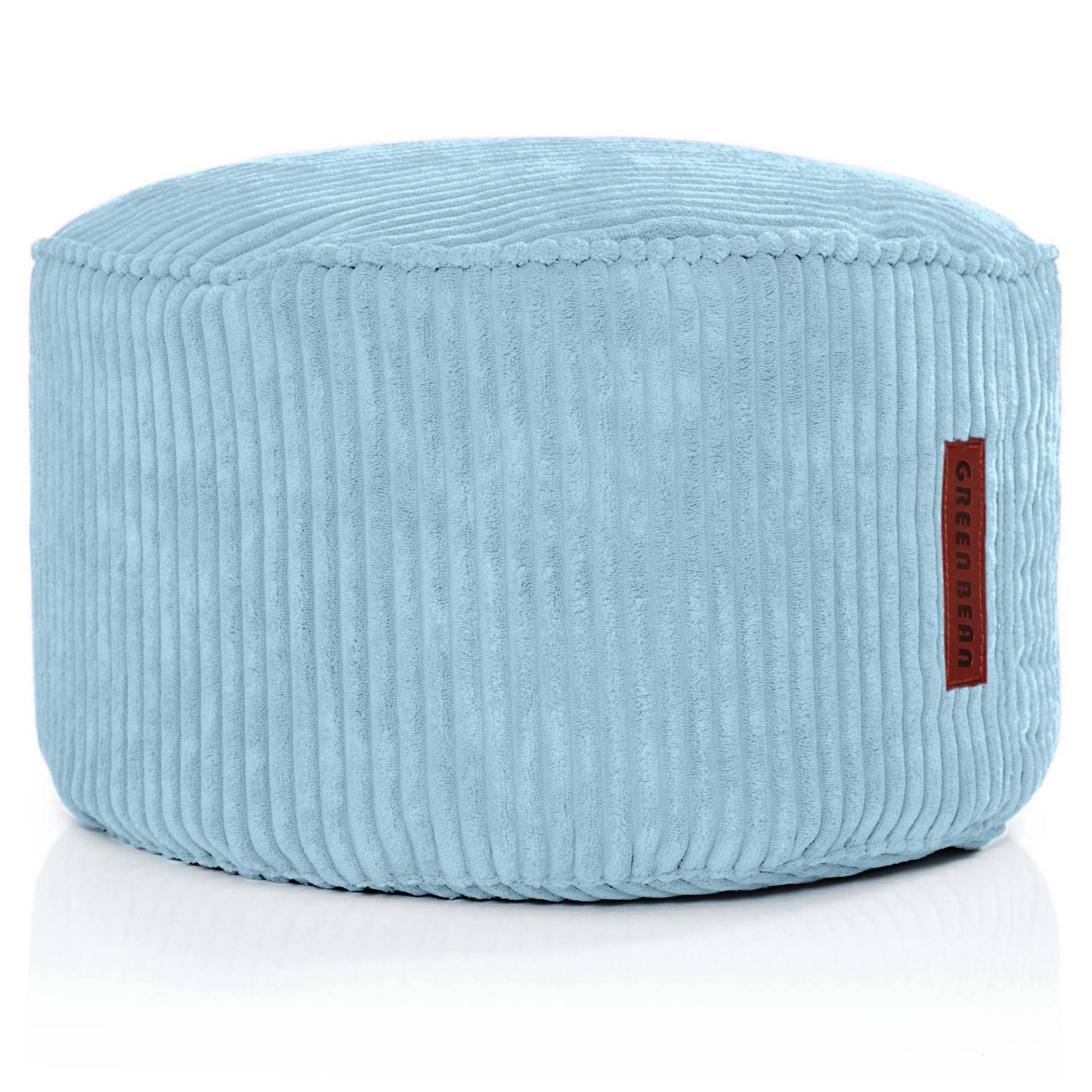 Green Bean Pouf Sitzsack-Hocker Pouf Cord 45x25cm (Indoor Sitzhocker Sitzkissen Fußhocker Relax-Sessel, Made in Germany), die ideale Ergänzung zum Sitzsack