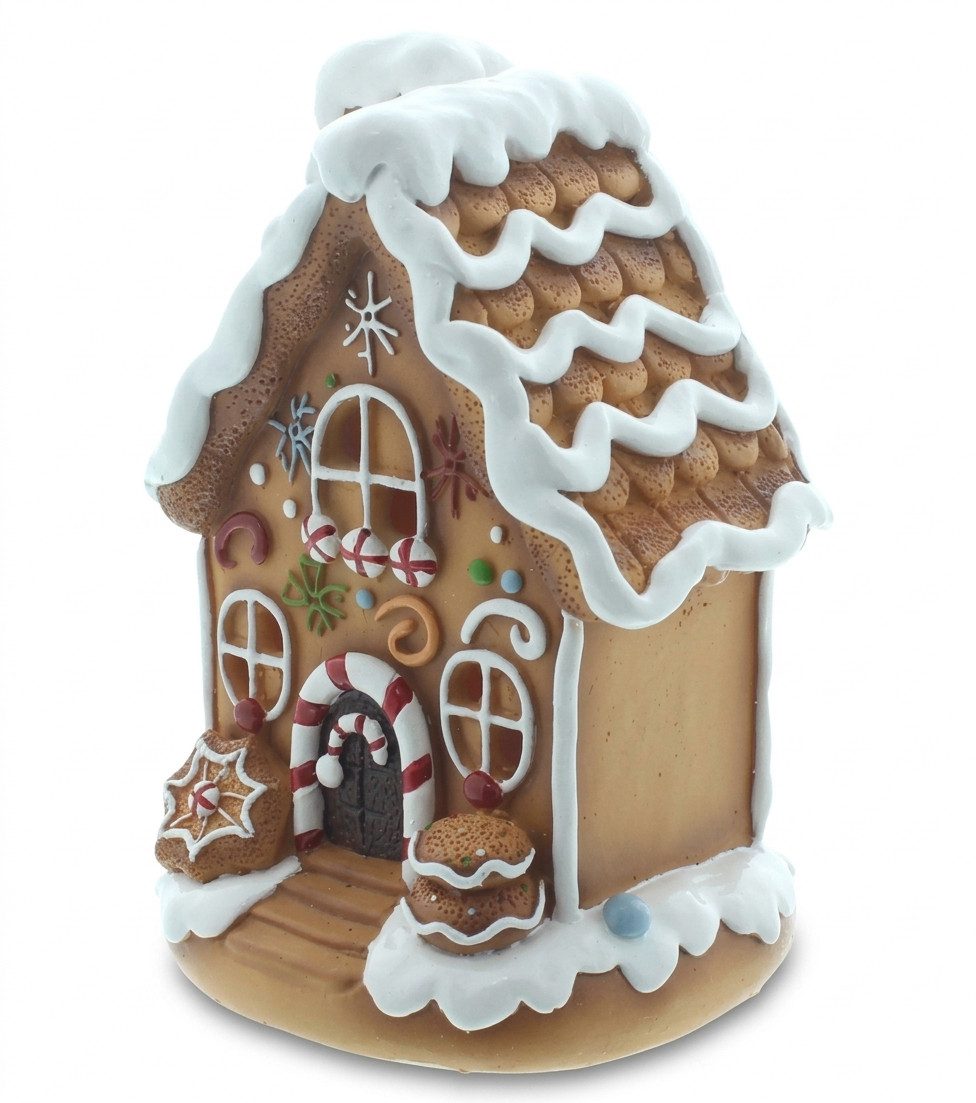 Home-trends24.de Weihnachtsfigur Lebkuchen LED Haus Santa Weihnachtsmann Deko Figur Weihnachten (1 St) – Bild 3 von 4