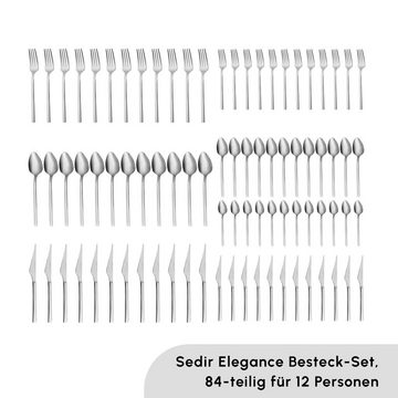 Karaca Besteck-Set Sedir Elegance Besteckset für 12 Personen, 84 Teilig, 12 Personen