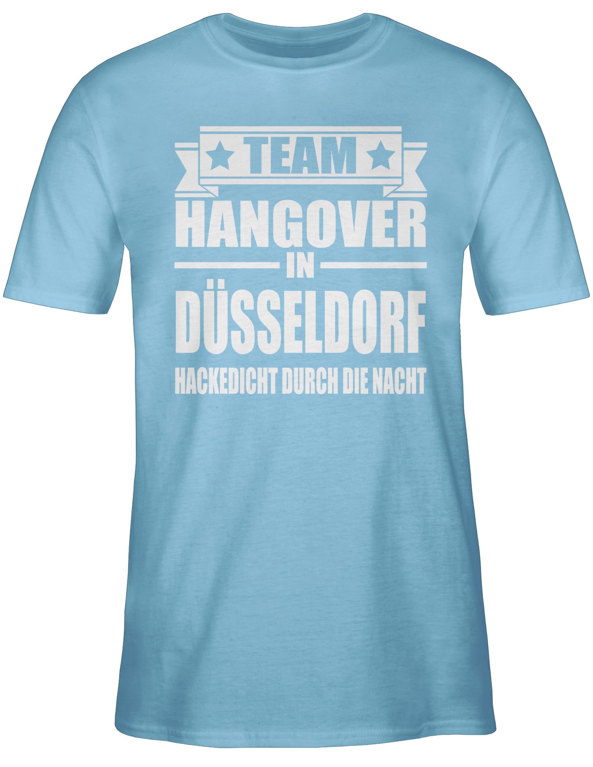Hellblau Hangover Team Männer T-Shirt 03 Düsseldorf Shirtracer JGA