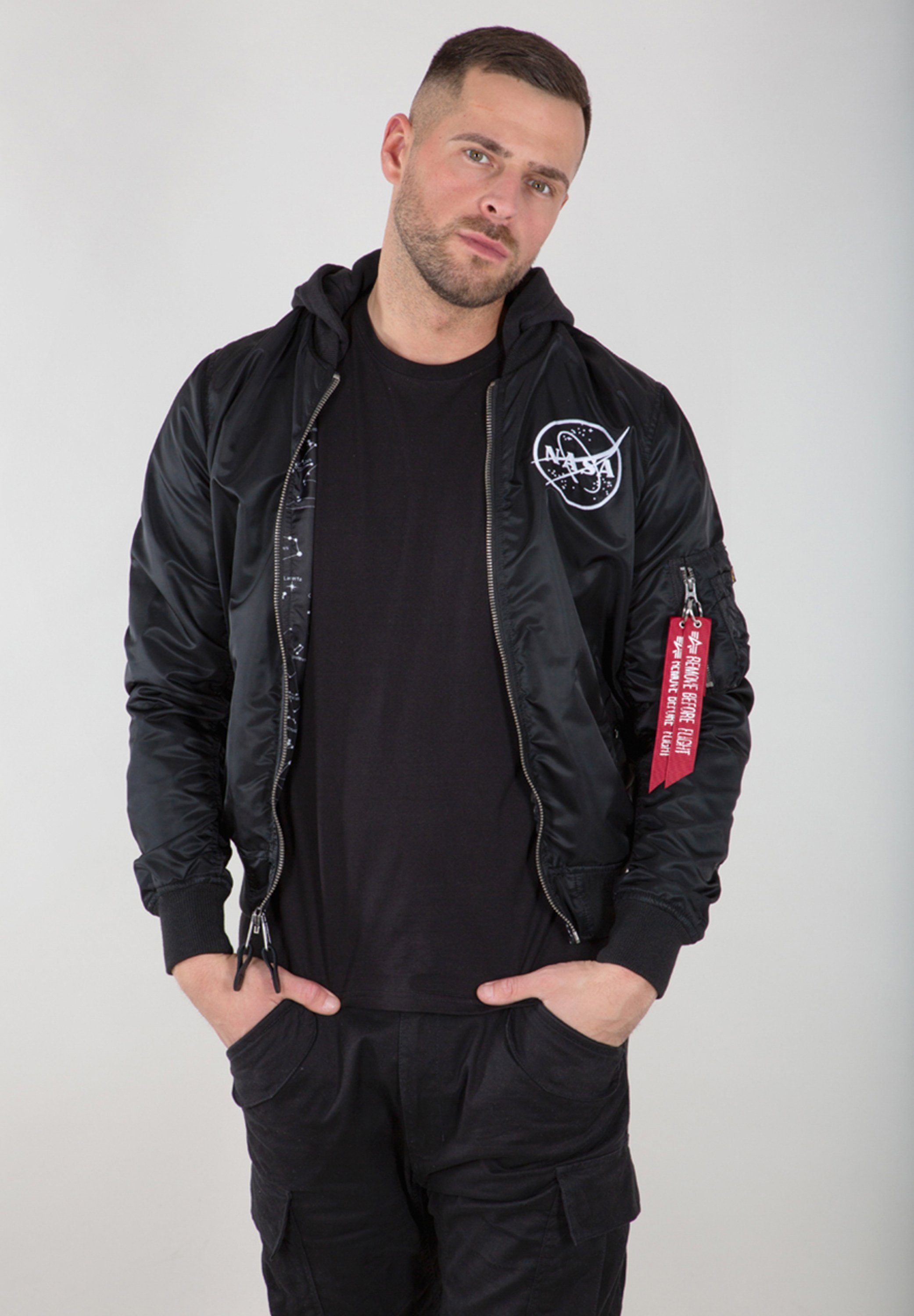 Alpha Industries Bomberjacke MA-1 LW HD NASA Glow Rev.