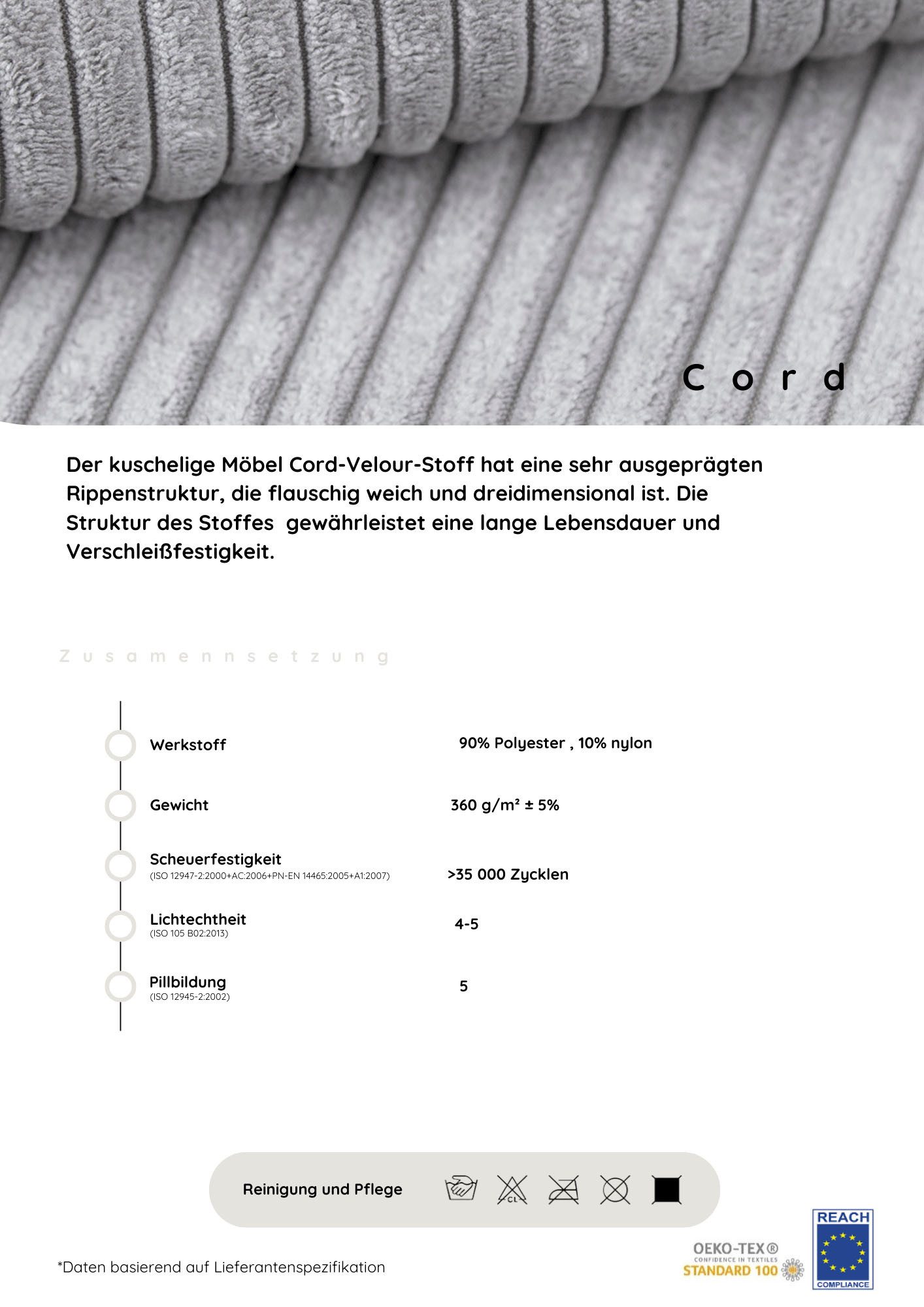 COLLECTION AB Ecksofa Josy L-Form, B: 214 cm in Cord, Cord-Mix, mit Bettfun günstig online kaufen