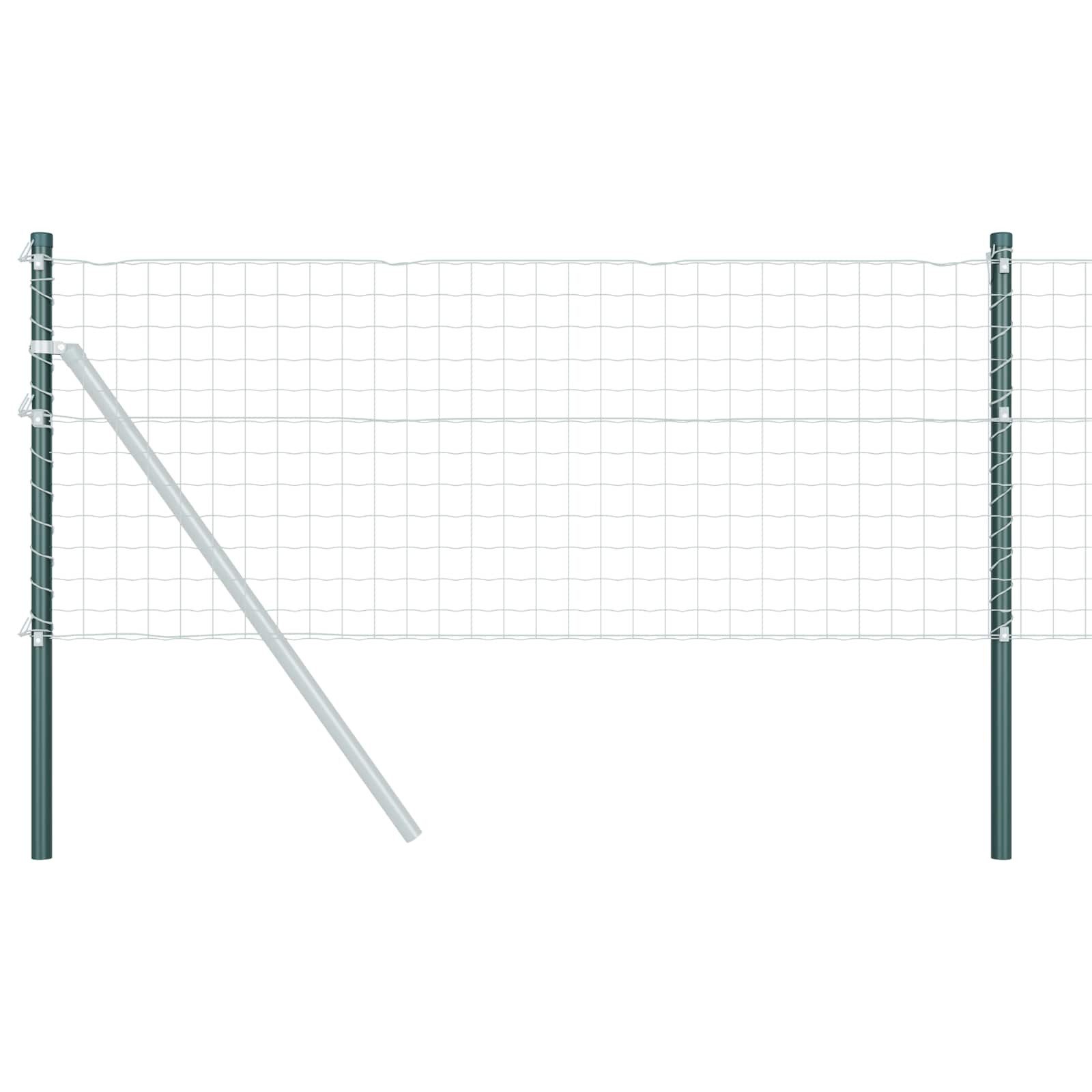 vidaXL Zaunpfosten Zaunpfosten 2 Stk. Grün 70 cm Pulverbeschichteter Stahl, (2-St)