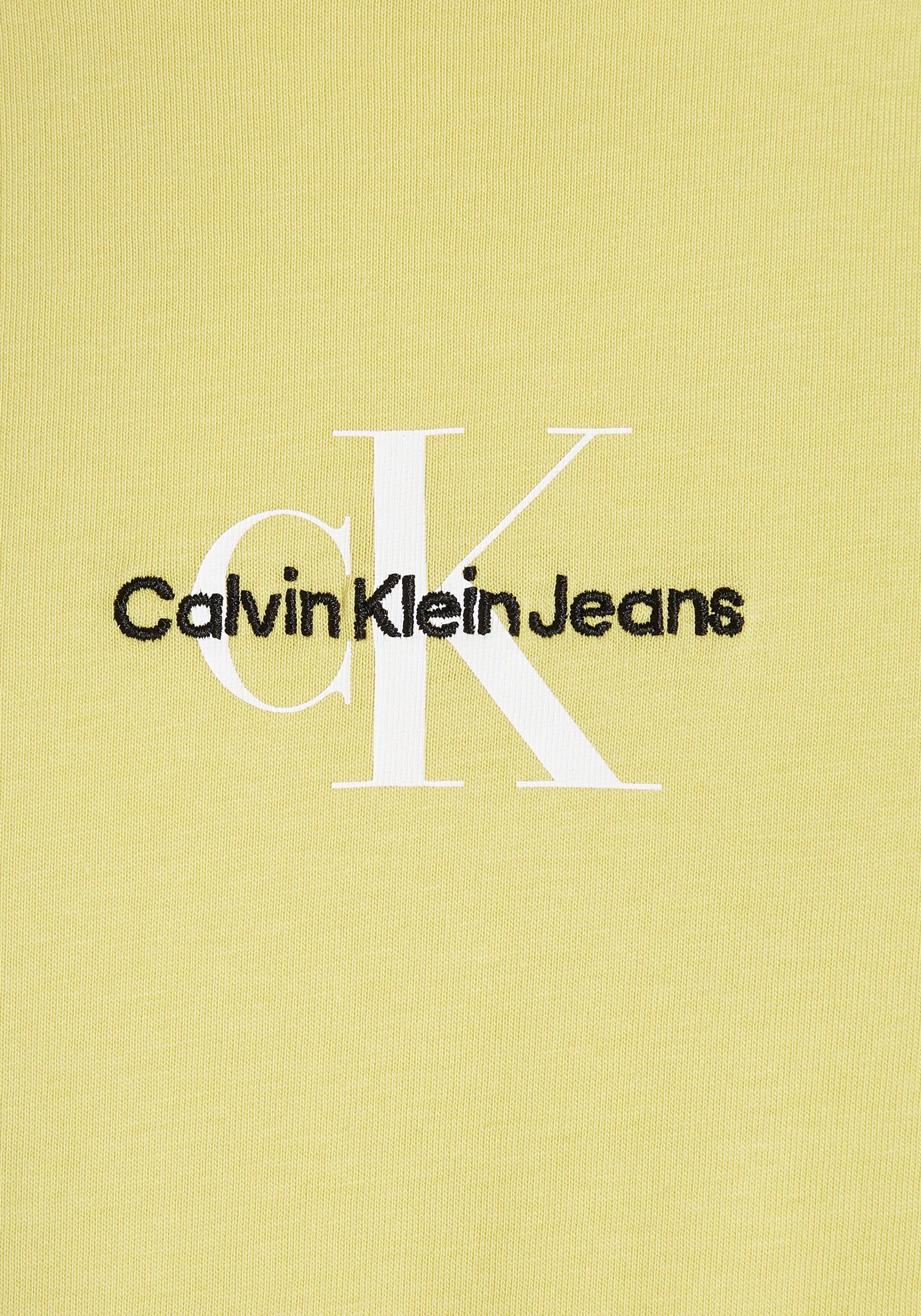 Calvin Klein Jeans T-Shirt Sand Yellow REGULAR Logoschriftzug TEE MONOLOGO mit