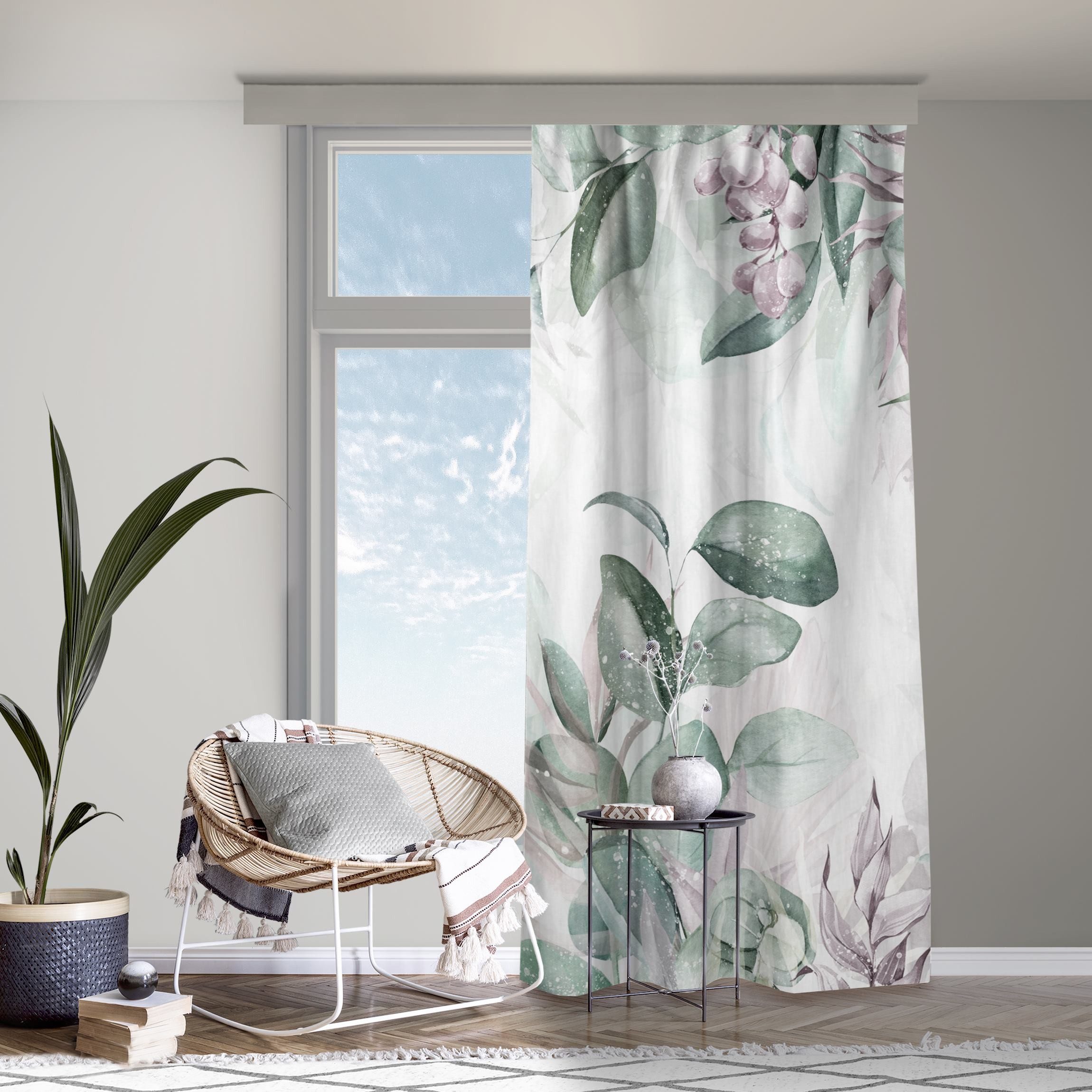 Bilderdepot24 Vorhang Gardine Aquarell Tropisch Modern günstig online kaufen