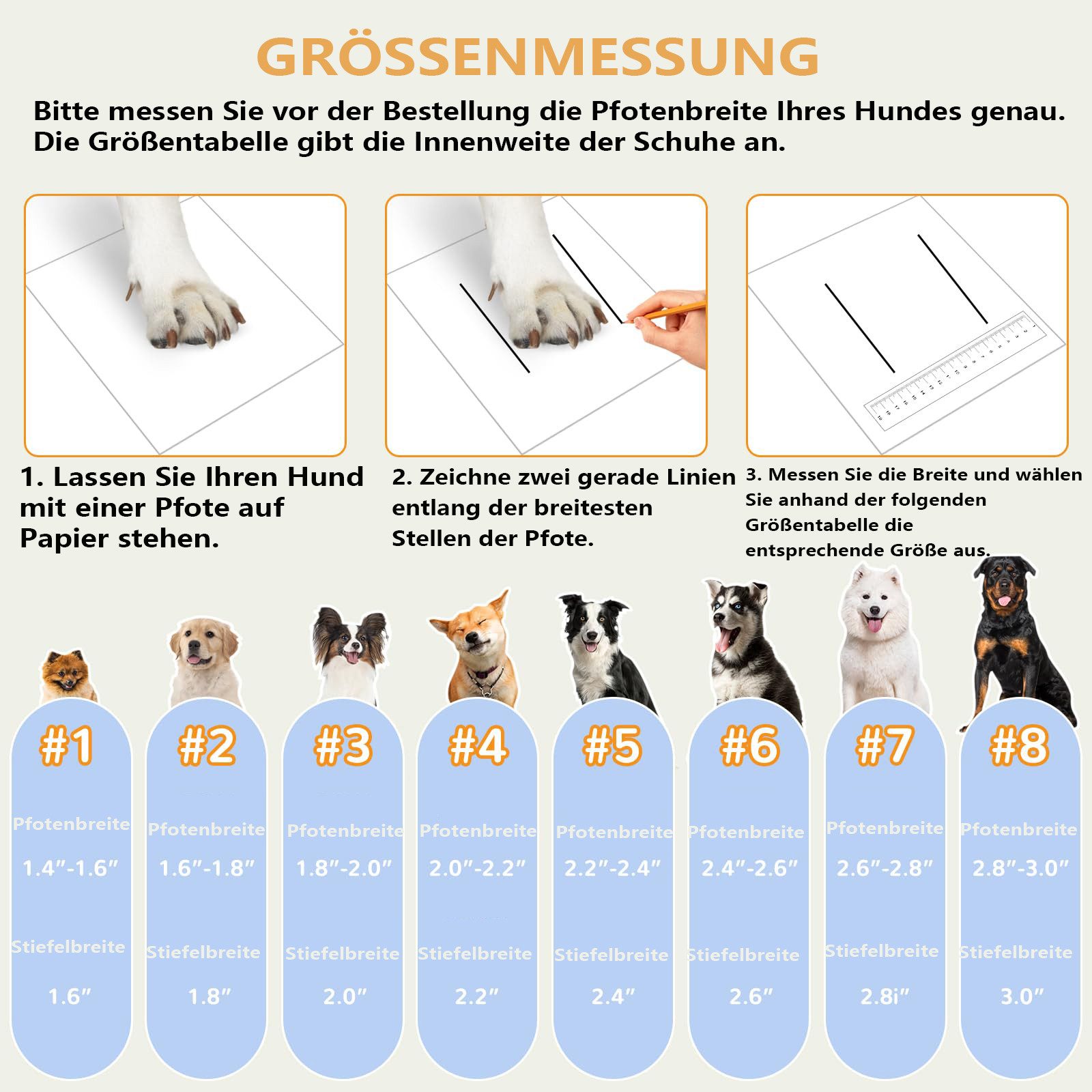 Ledander Pfotenschutz Anti-Rutsch Hundeschuhe mit reflektierenden Riemen wasserdicht,4 Stück, Gummisohle Hundeschuhe Pfotenschutz fürkleine,mittlere und große Hunde