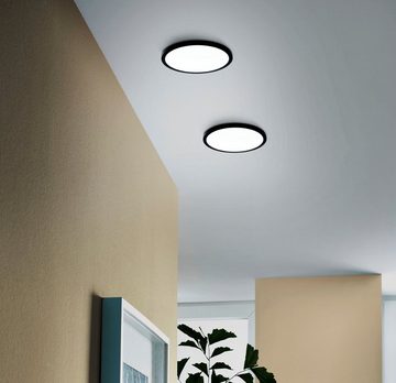 EGLO Deckenleuchte FUEVA FLEX, LED fest integriert, Neutralweiß, Spot, Leuchtfläche, Einbaustrahler flach, geringe Einbautiefe 25mm