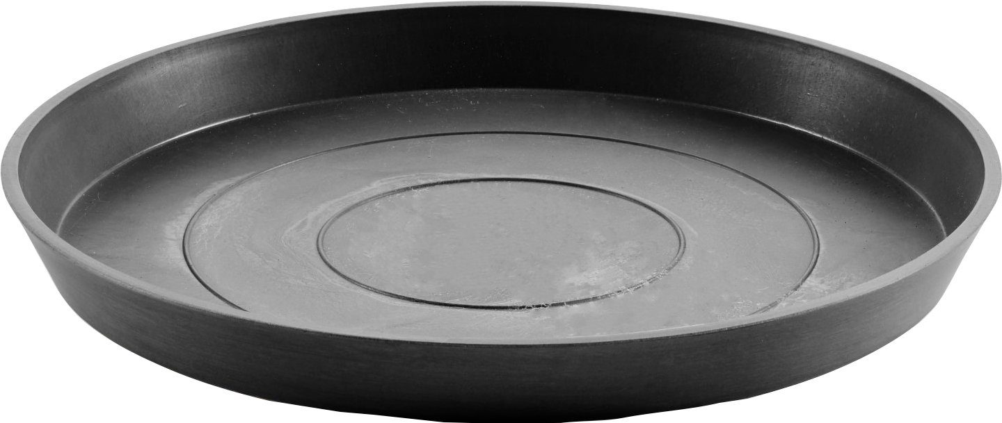 ECOPOTS Blumentopfuntersetzer ROUND SAUCER Dark Grey, BxTxH: 50,5x50,5x3,5  cm