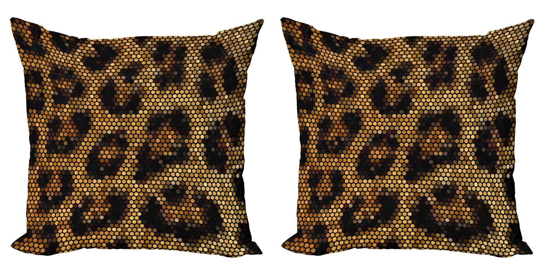 Kissenbezüge Modern Accent Doppelseitiger Digitaldruck, Abakuhaus (2 Stück), afrikanisch Leopard Motiv Trippy