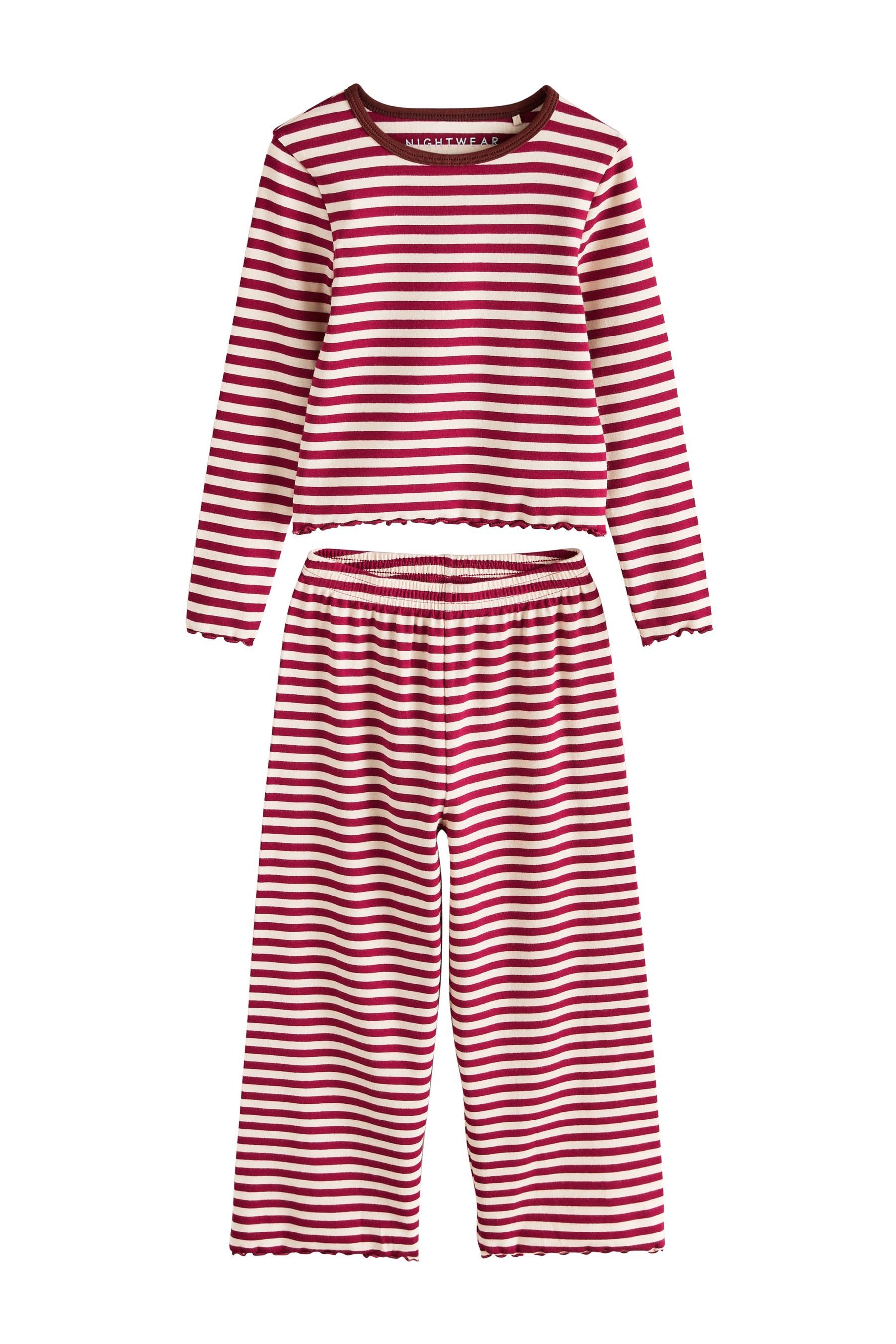 Next Pyjama Schlafanzüge mit weitem Bein & Streifen, 2er-Pack (4 tlg) – Bild 3 von 5