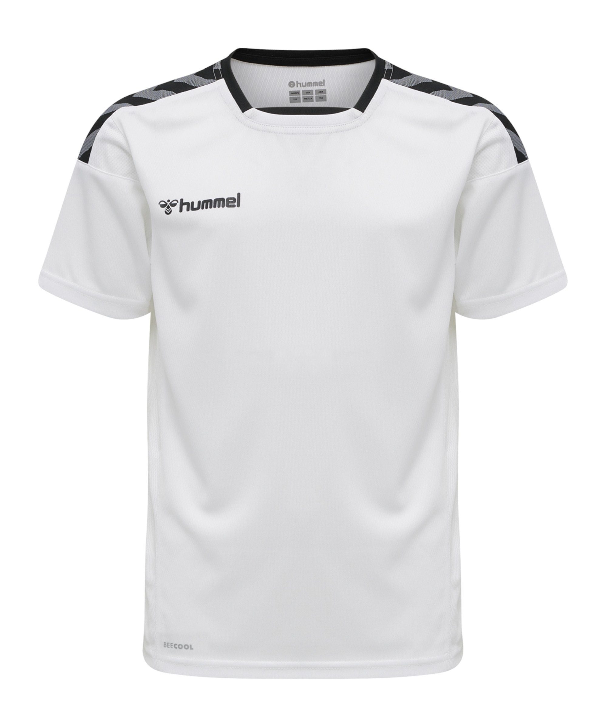 Trikot Poly kurzarm Authentic Fußballtrikot Kids weiss hummel