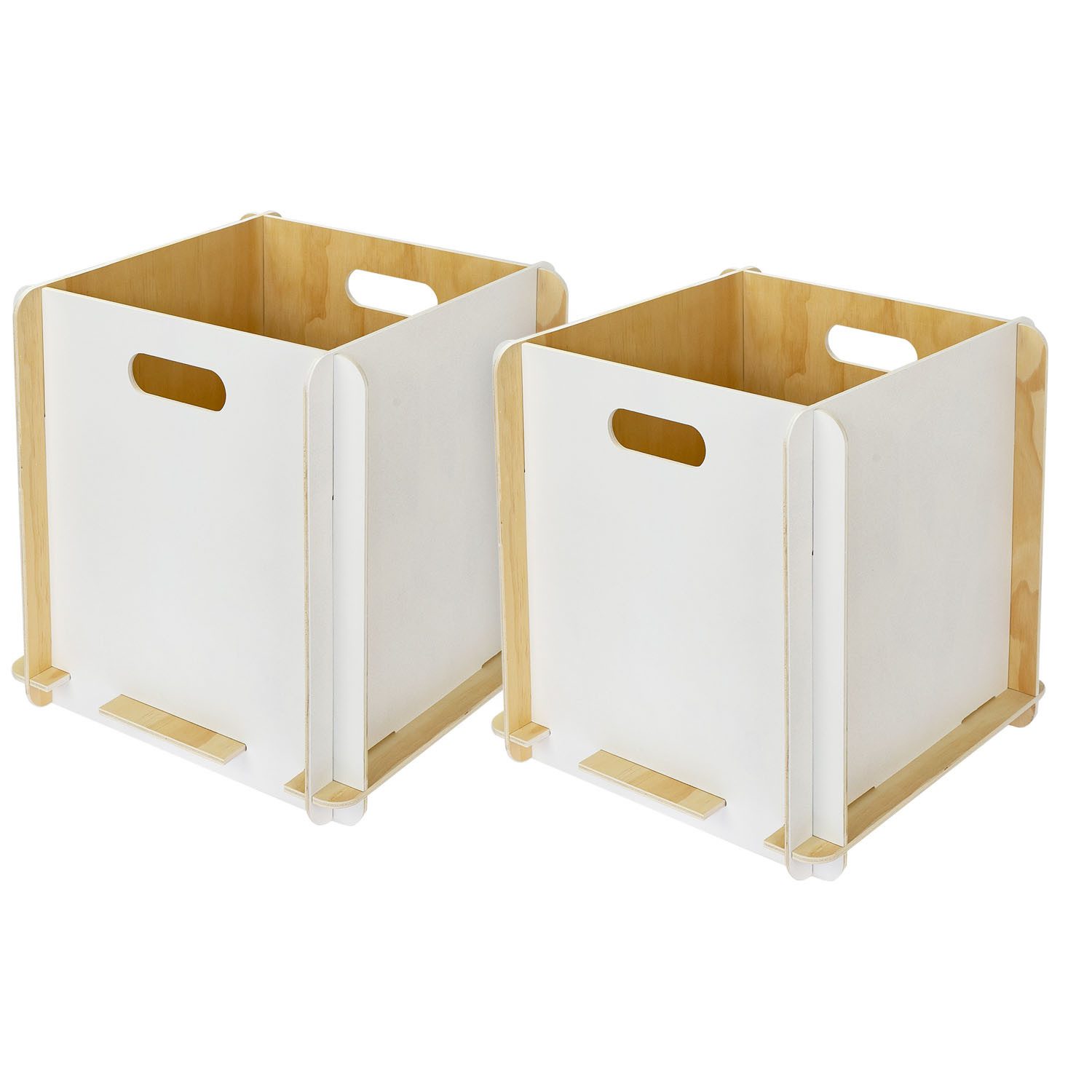 HMF Aufbewahrungsbox Praktische Regalbox aus Holz zum Zusammenstecken (2 St günstig online kaufen