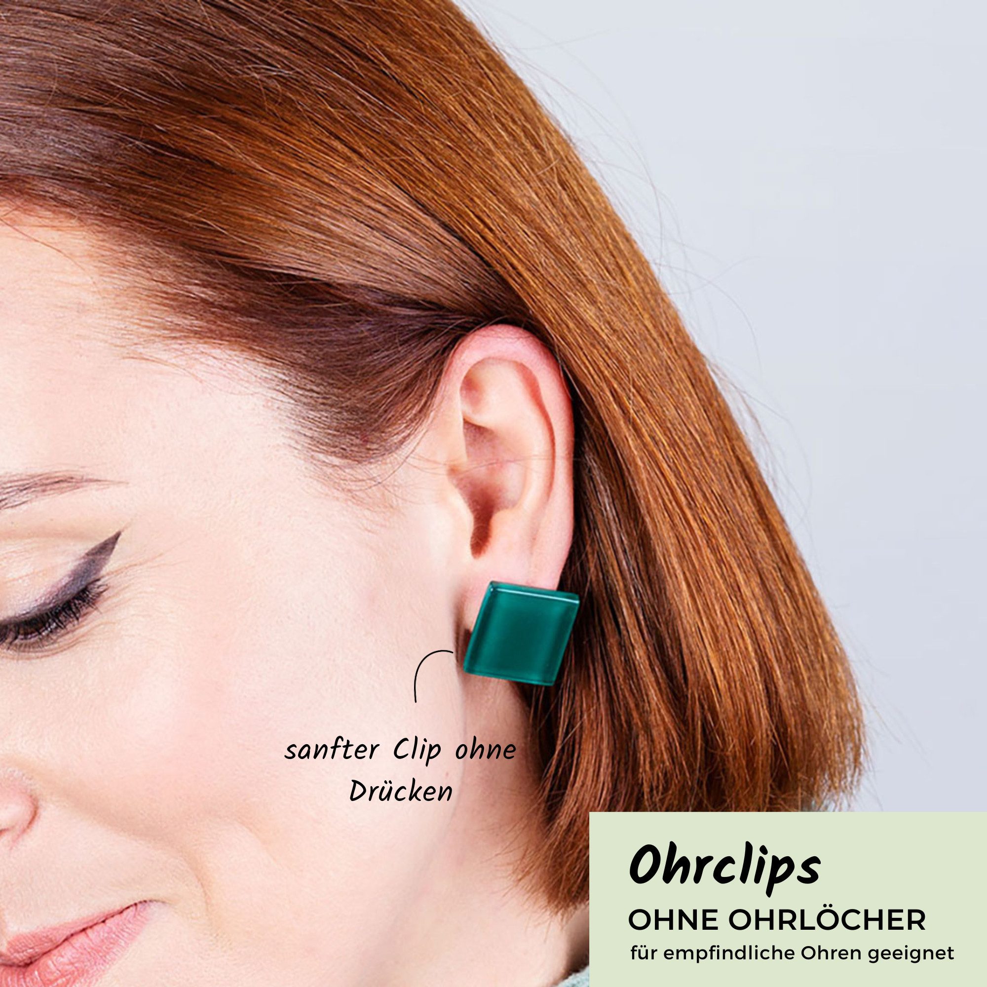 ALEXASCHA Paar Ohrclips Geometrische Statement Clip Ohrringe ohne Ohrlöcher & ohne drücken