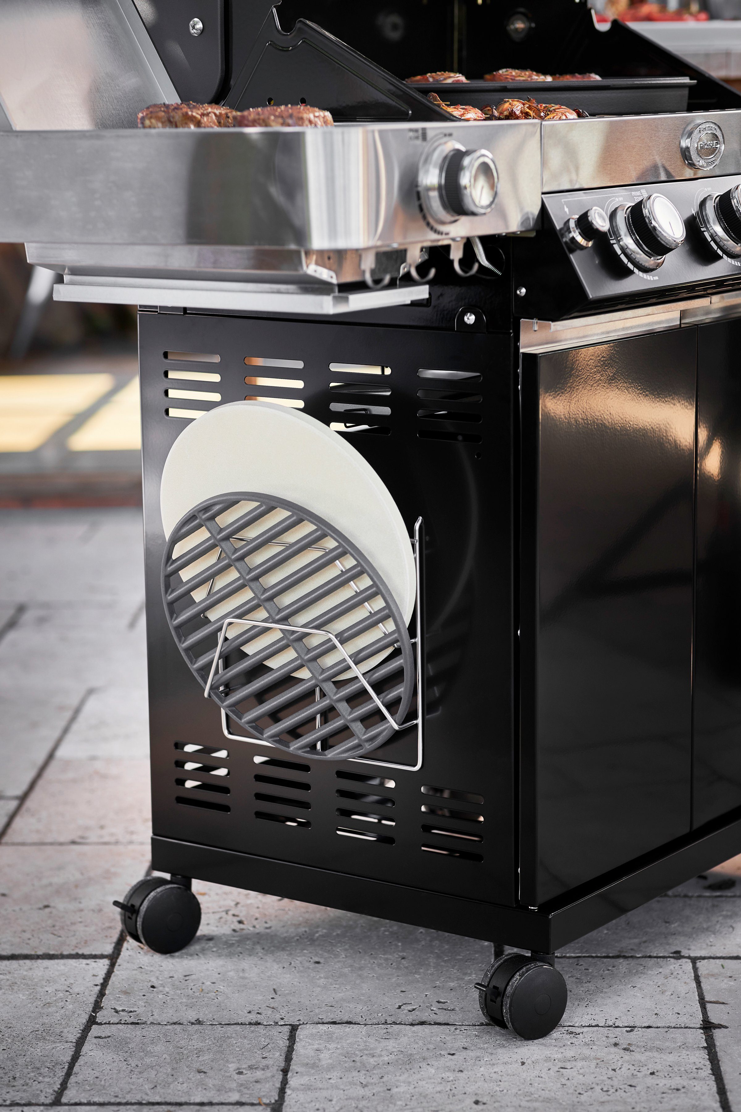RÖSLE Grillrosthalter VARIO, 25434, Edelstahlhalter für VARIO Grilleinsätze, für alle VIDERO Modelle