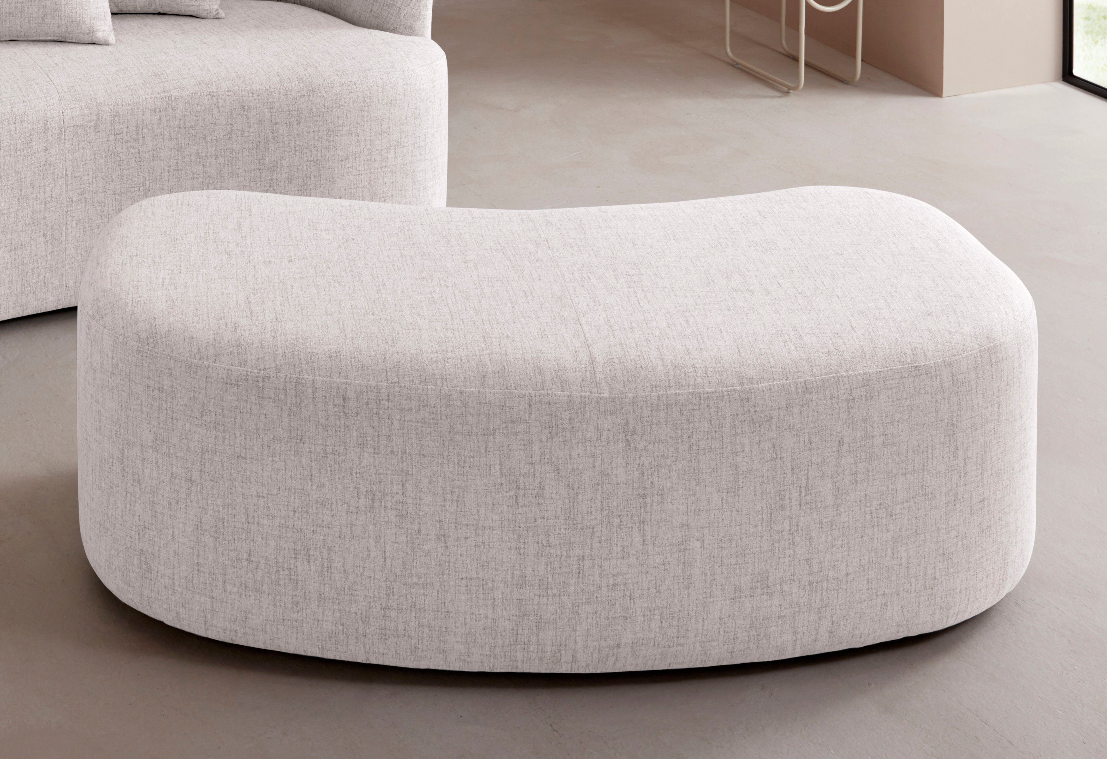 LeGer Home by Lena Gercke Polsterhocker Dilara, zur Serie "Dilara", gerundete Optik, auch in Bezugsqualität Bouclé
