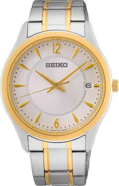 Seiko Quarzuhr SUR468P1, Armbanduhr, Herrenuhr, Datum, Saphirglas