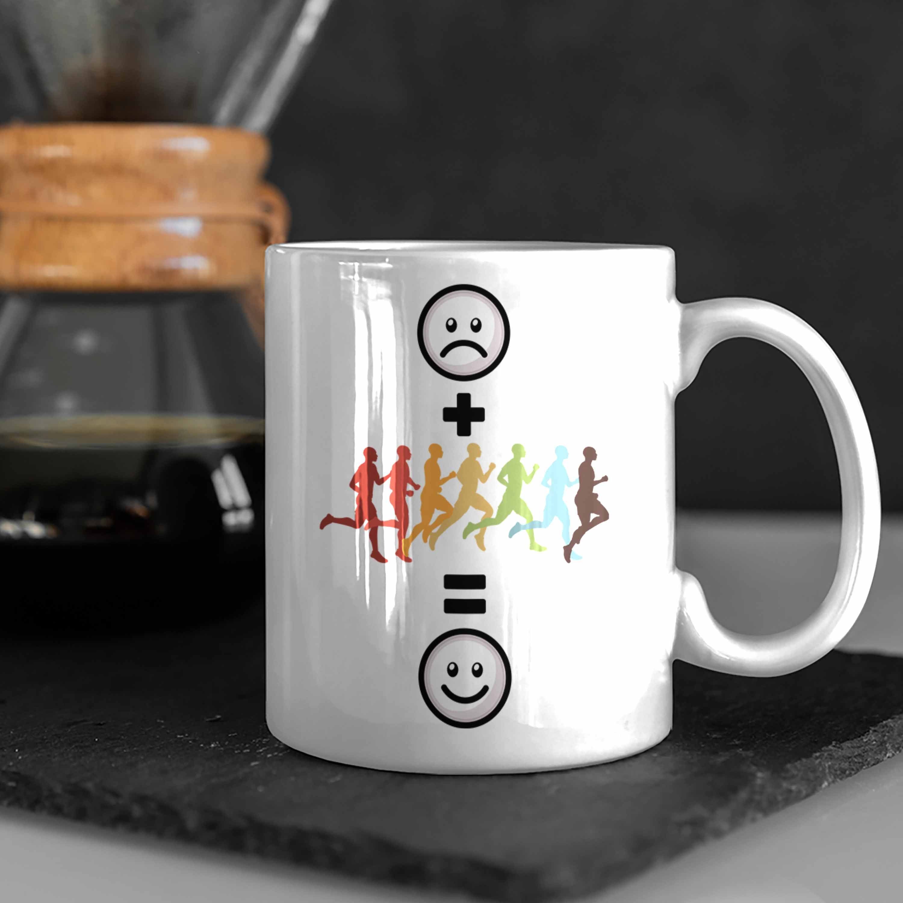 für Weiss Tasse Geschenk Trendation Tasse Jogger, Geburtstag G Joggen Lustige Marathon-Läufer