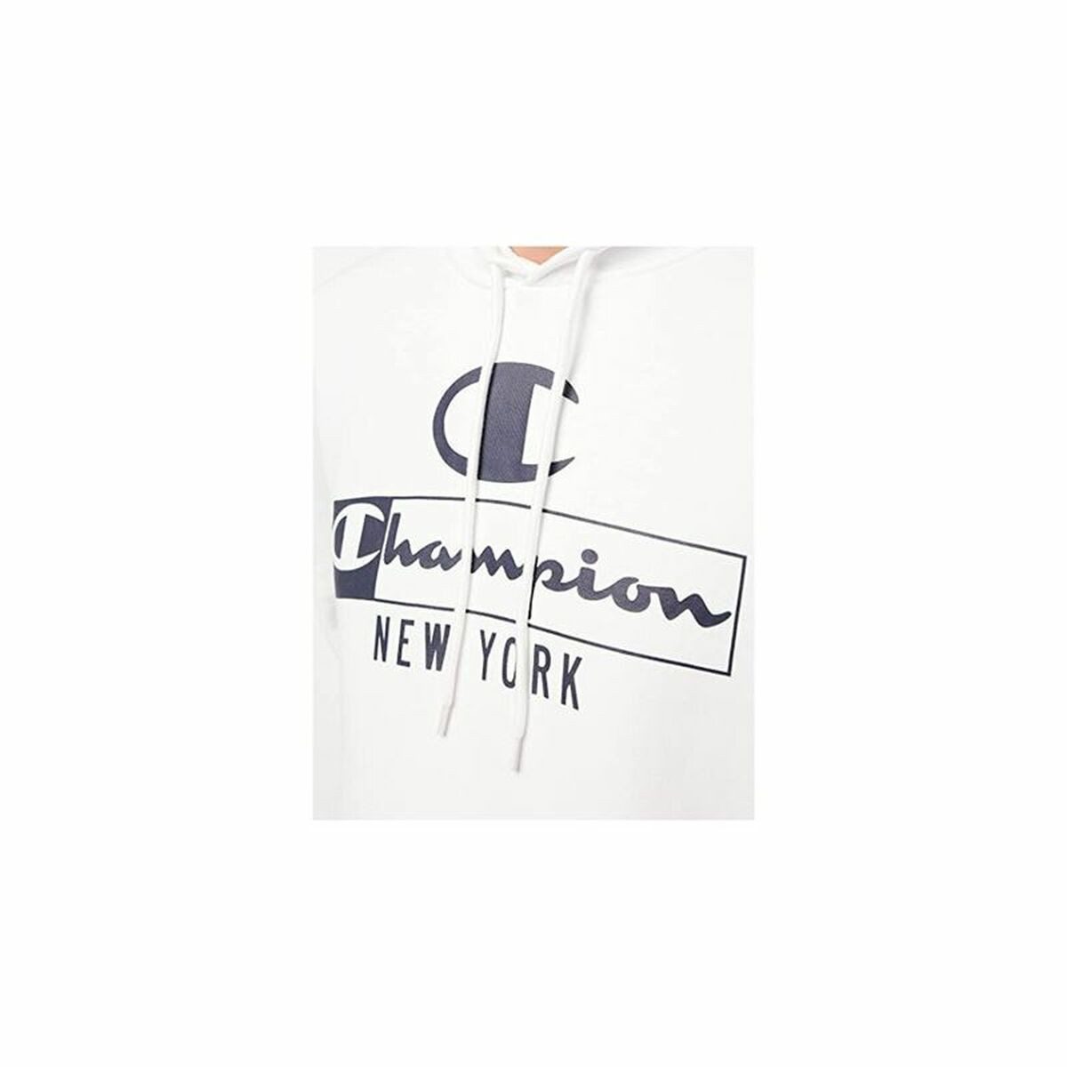 Champion Sweater Herren Sweater mit Kapuze Champion New York Weiß