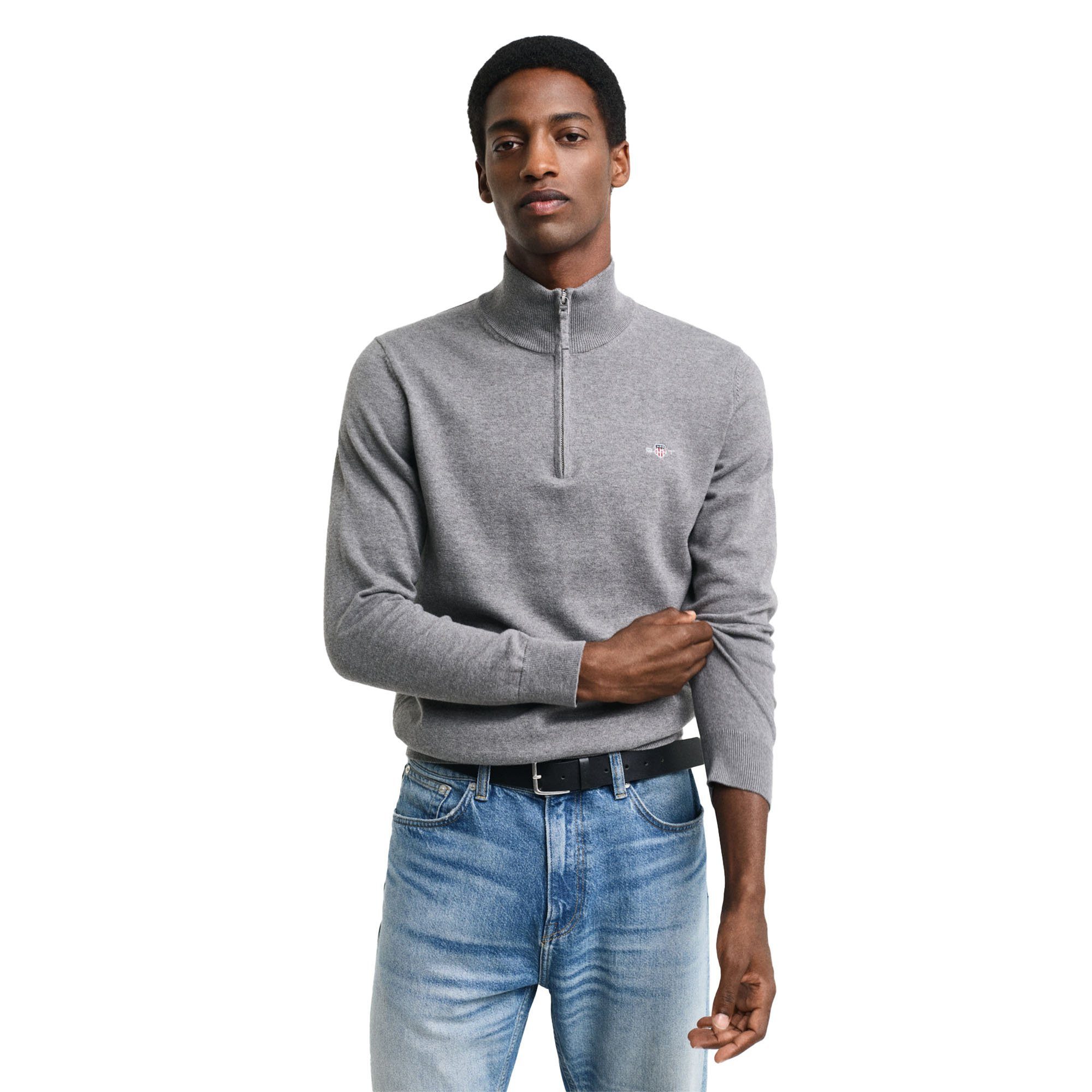 Gant Sweatshirt Herren Strickpullover Baumwolle günstig online kaufen