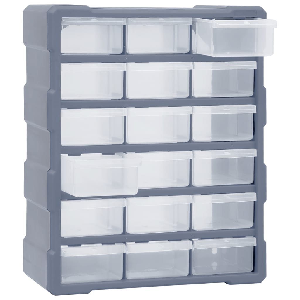 vidaXL Werkzeugbox Multi-Schubladen-Organizer 18 Schubladen 38x16x47 (1 St) cm