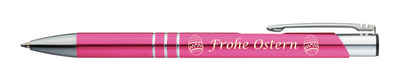 Livepac Office Kugelschreiber Kugelschreiber mit Gravur "Frohe Ostern" / aus Metall / Farbe: pink