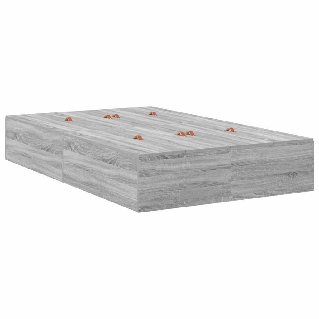 vidaXL Bett Bettgestell Grau Sonoma 190 günstig online kaufen