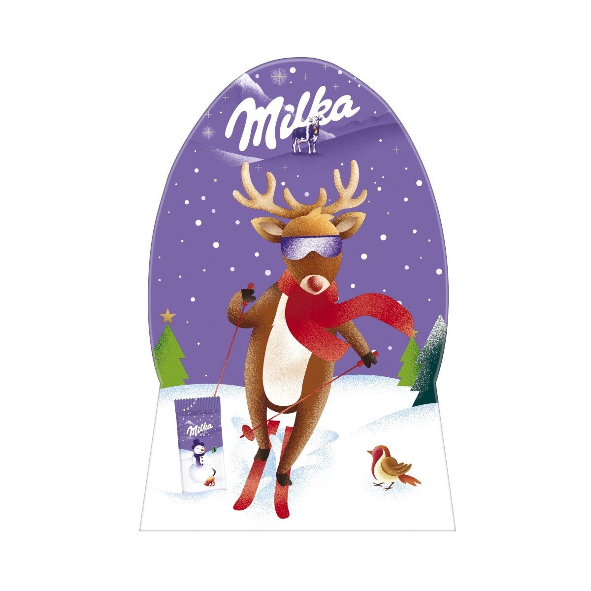 MILKA Schokolade, Milka Lustiges Weihnachtsgeschenk gemischte Schokoladen Packung 115g