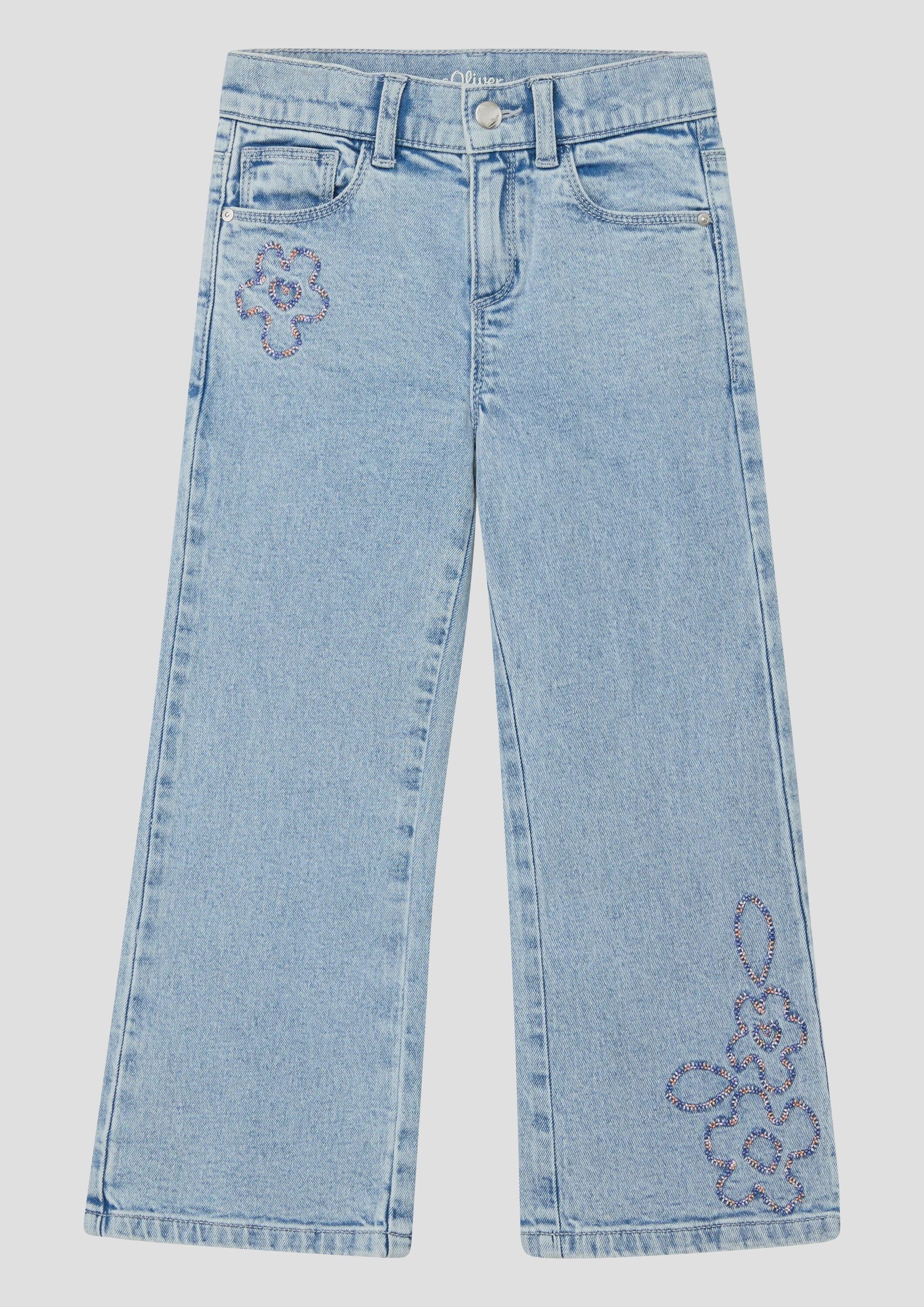 s.Oliver Weite Jeans Jeans-Hose WIDE LEG Jeans / Regular Fit / High Rise / Wide Leg / Stickerei