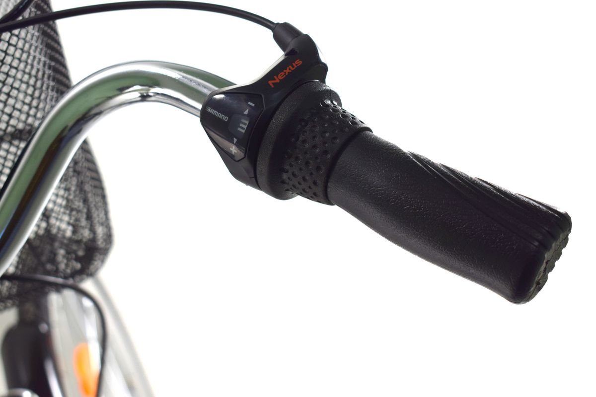 T&Y Trade City Bike 28 inch Women's City Dutch Bicycle 3-Speed ​​Nexus Enur Black, 3-Speed ​​Shimano Hub Gears, Coaster Brake, Luggage Rack, Lights, 3 Nexus Gears, Kickstand, Basket