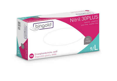 Bingold Einweghandschuhe Bingold Nitril 30Plus - Einweghandschuhe - weiß -