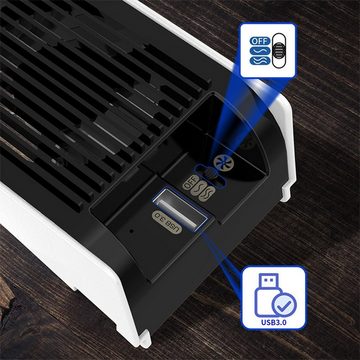 Tadow PS5 Mainframe-Kühlgebläse, PS5 Cooling Lüfter, Heizkörper Controller (Temperaturkontrolle für PS5, USB-Anschluss und 3 Ventilatoren)