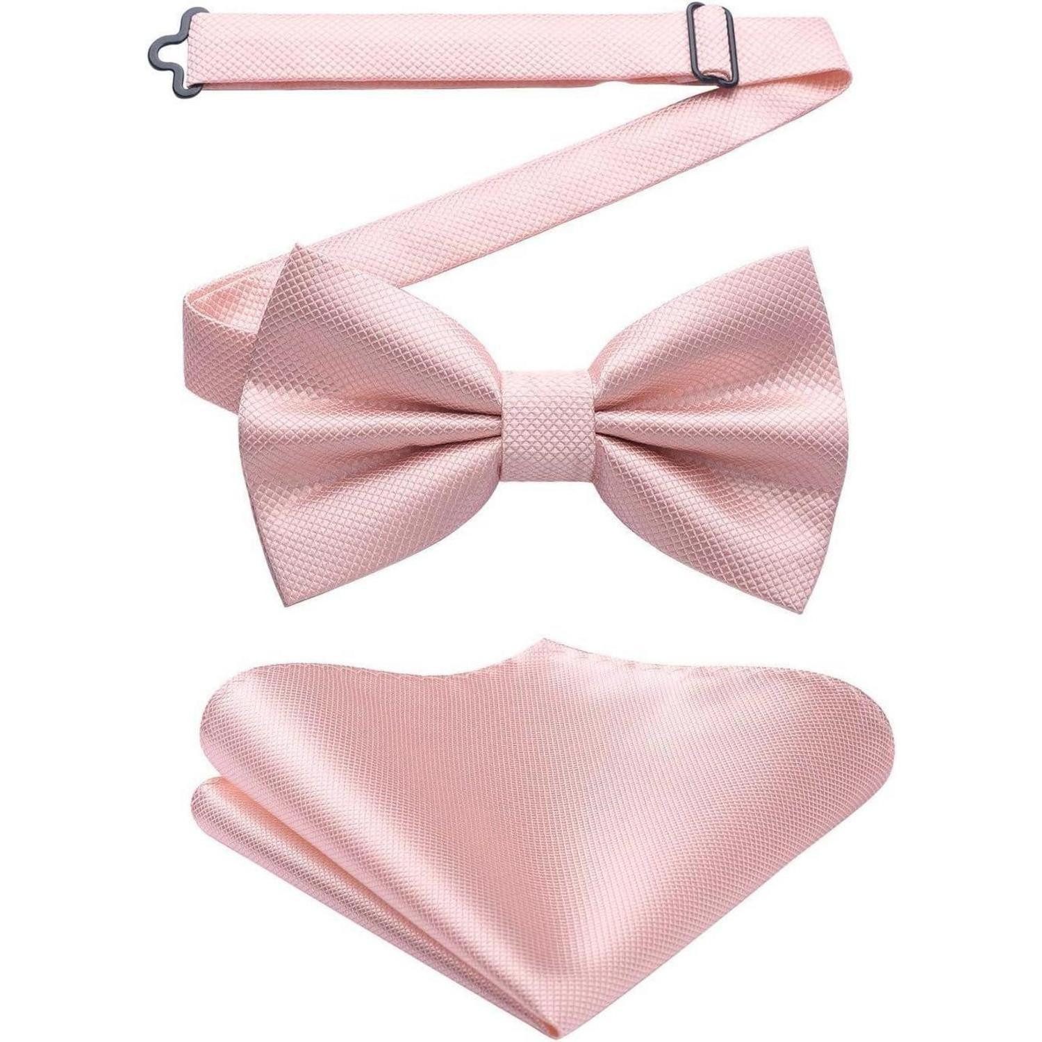 Fliege Fliege Einstecktuch Herren Smoking Hochzeit Party E Hellrosa