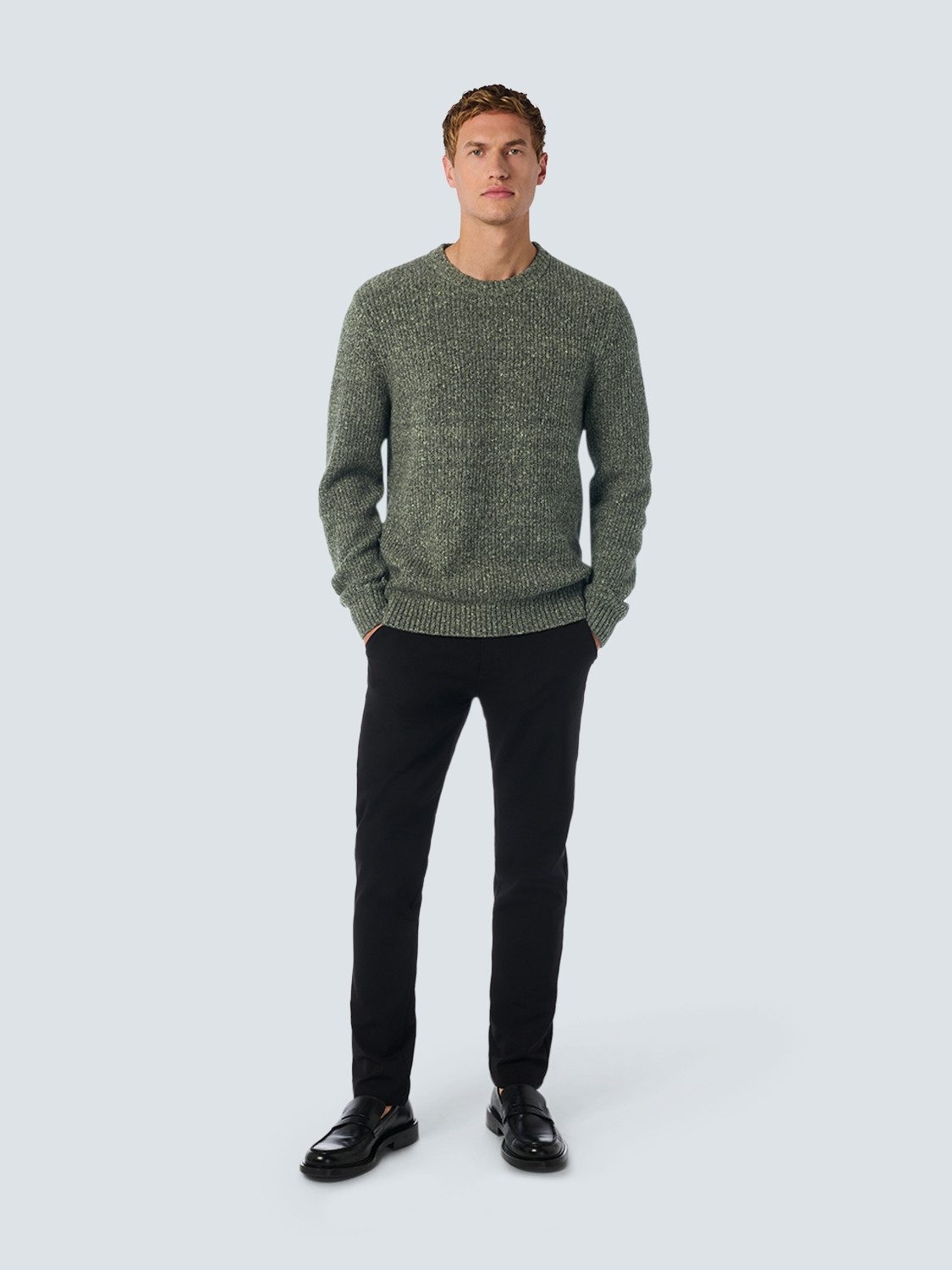 NO EXCESS Strickpullover in melierter Optik