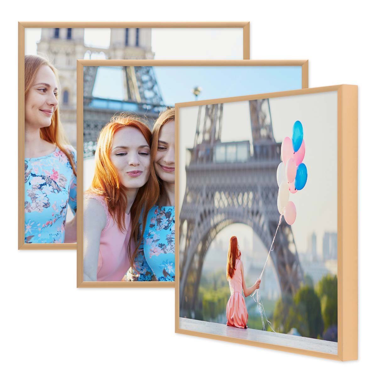 PHOTOLINI Bilderrahmen 3er Set Aluminium Modern günstig online kaufen