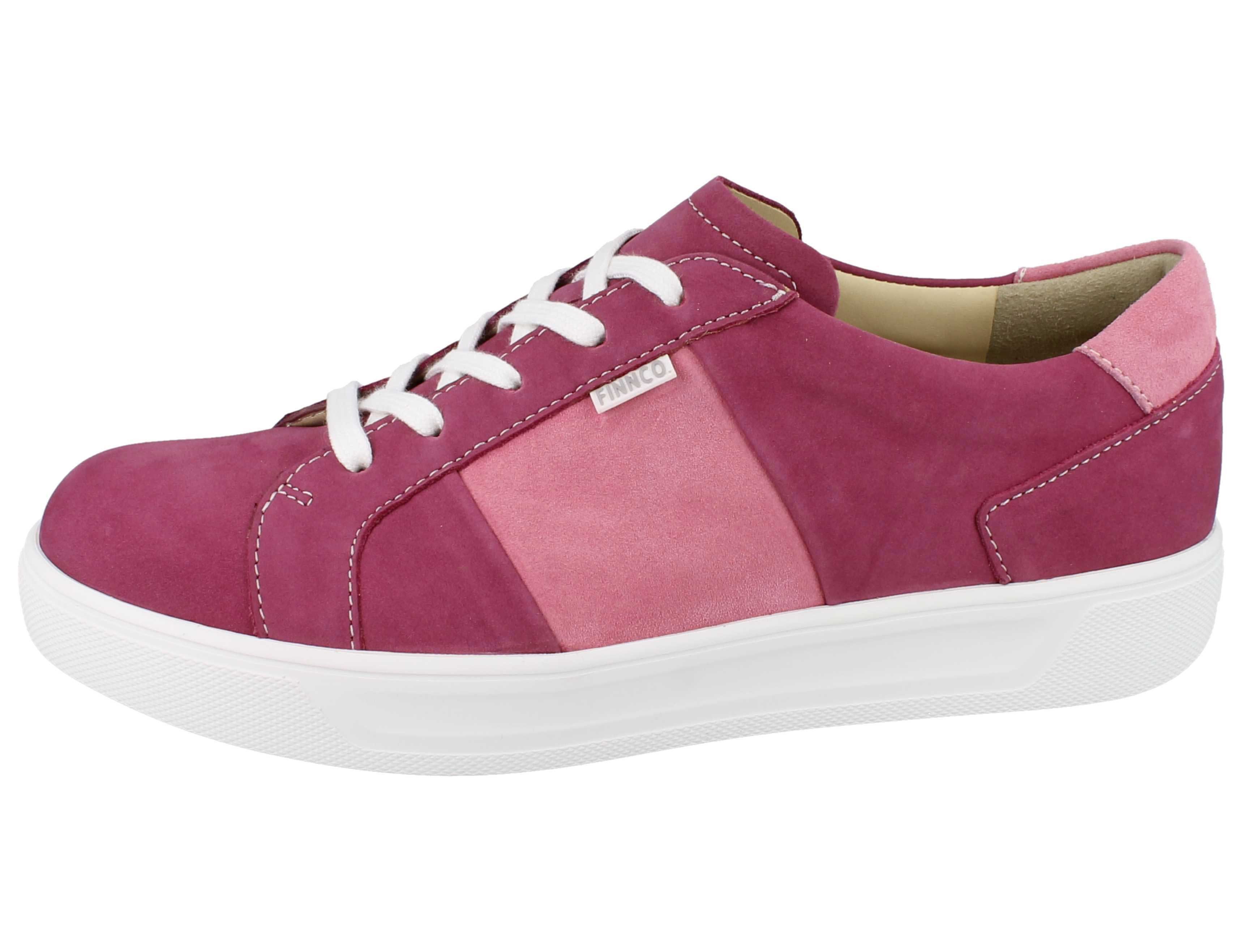 Finn Comfort FINN COMFORT Malita Damen Sneaker fuchsia Nubukleder - Größe: UK 6.5 Schnürschuh Wechselfußbett
