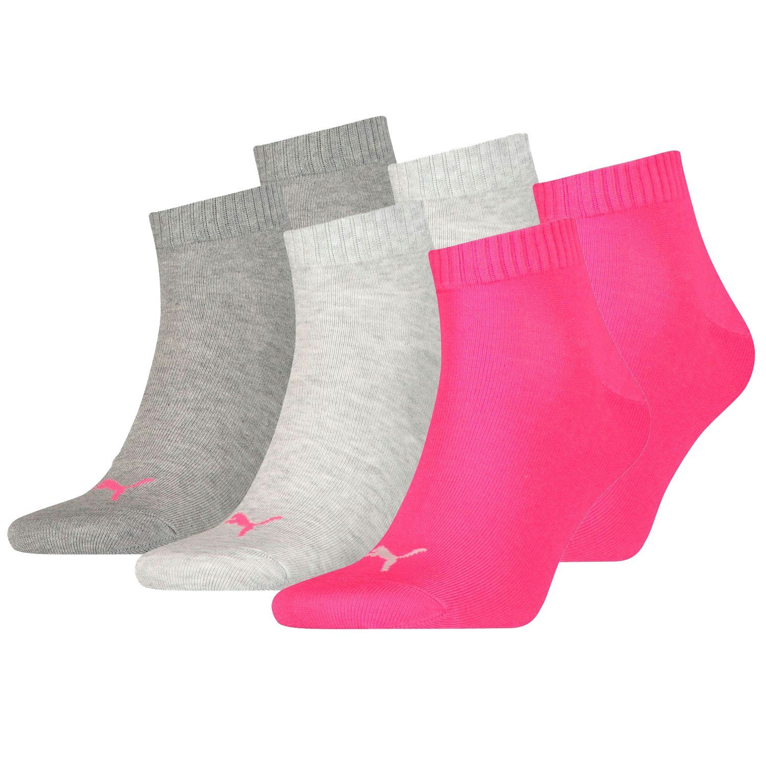 PUMA Kurzsocken, (3 Paar), Atmungsaktiv, Rippenbündchen, weiche Baumwollmis günstig online kaufen