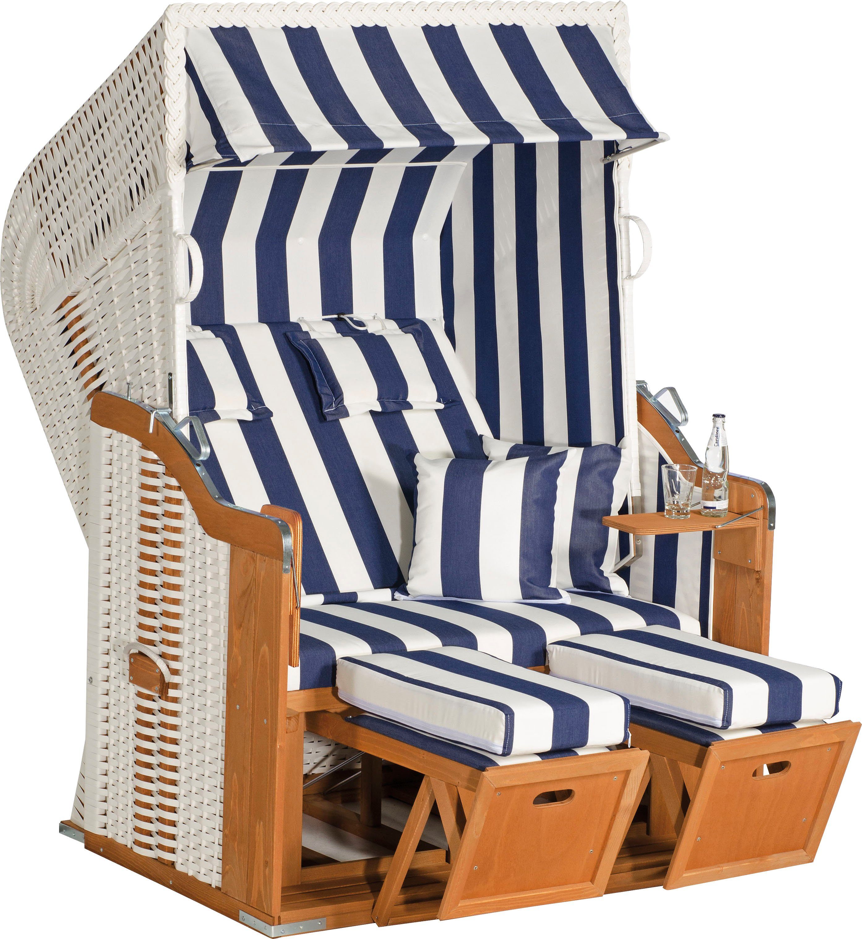 Halblieger Plus Strandkorb 125x90x160 SunnySmart 1080, cm, 250 Rustikal BxTxH: