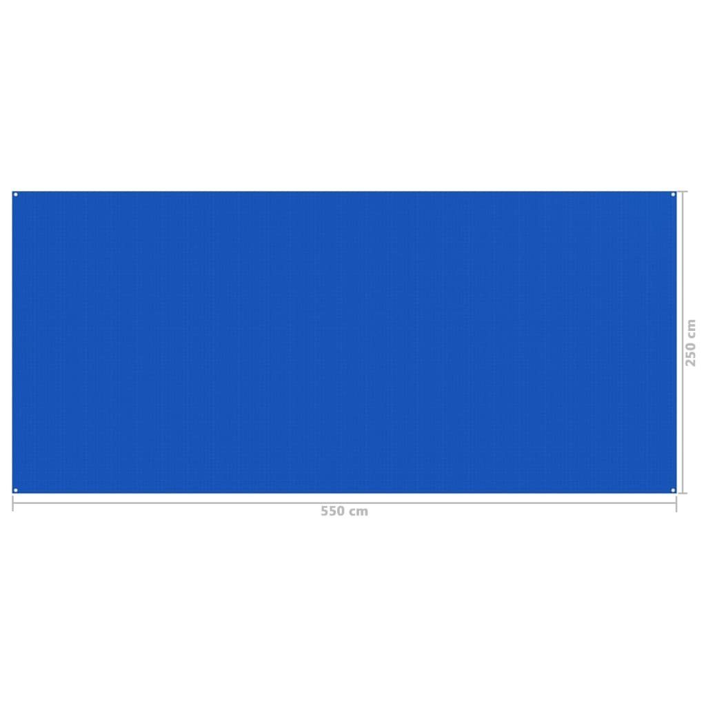 Höhe: Teppich 250x550 vidaXL, Teppich Unterlage, Wohnwagen Vorzelt mm Blau 550 cm Zeltteppich