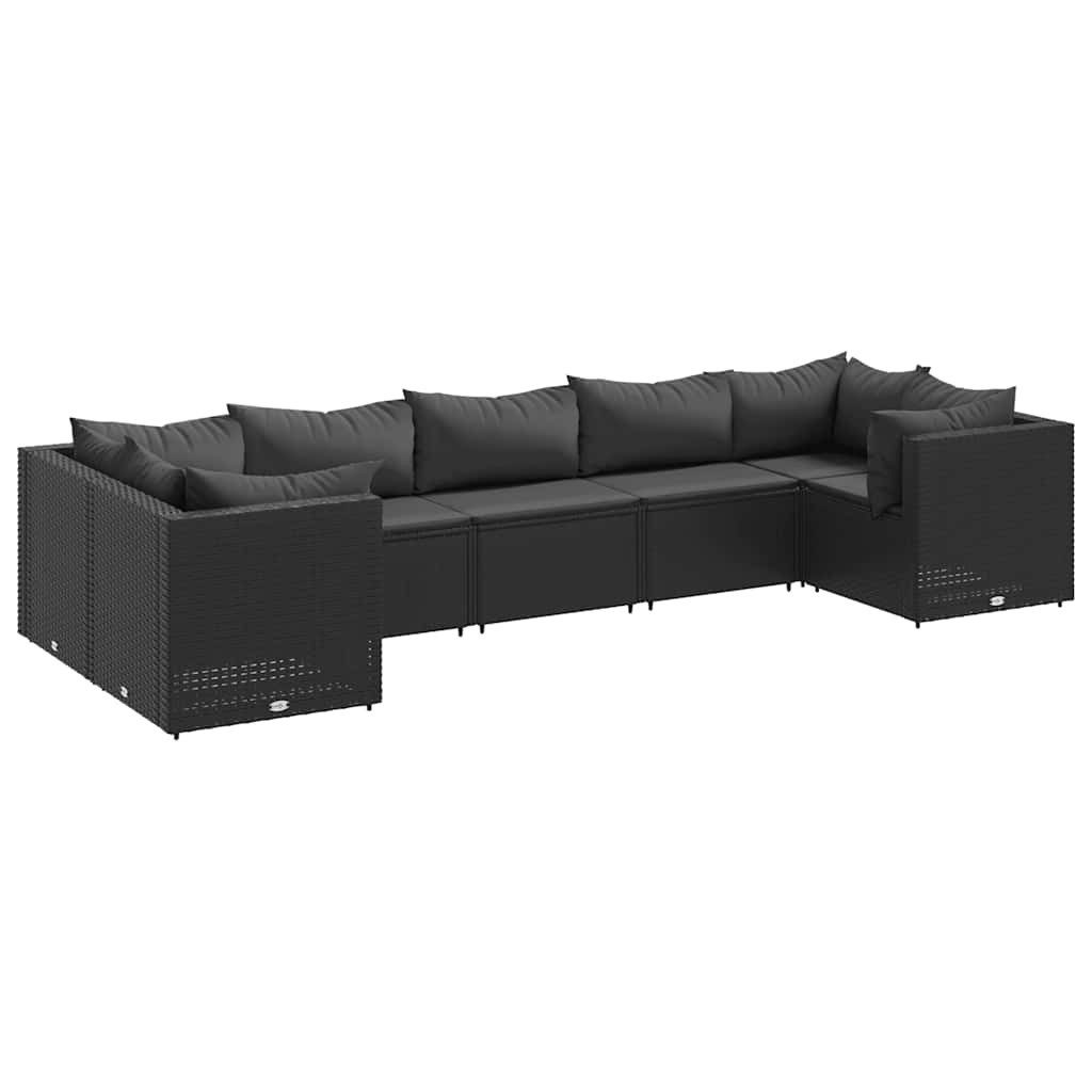 vidaXL Gartenlounge-Set 7-tlg. Garten-Lounge-Set mit Kissen günstig online kaufen