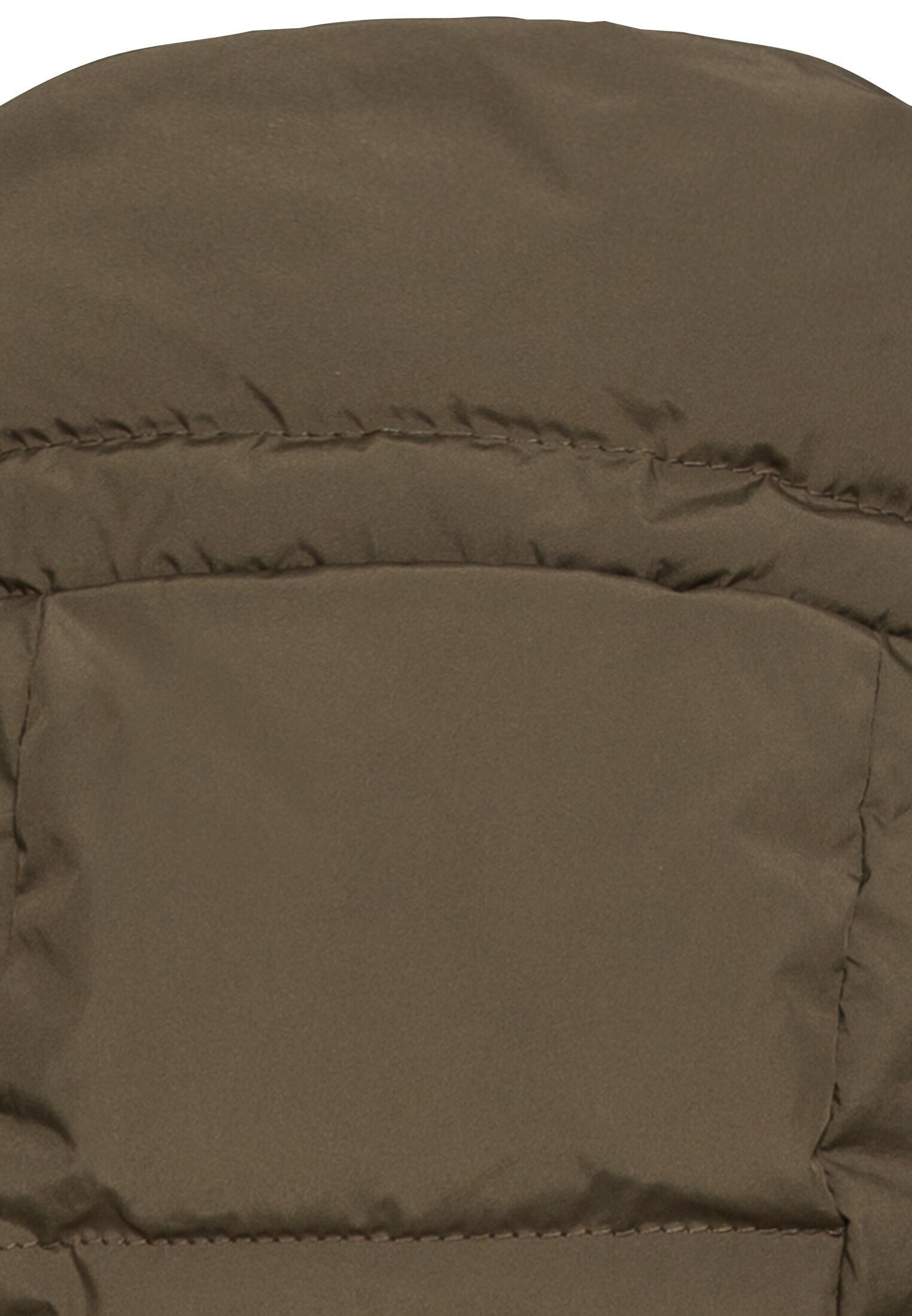 Steppmantel aus active Steppjacke Polyester Dunkelkhaki camel recyceltem