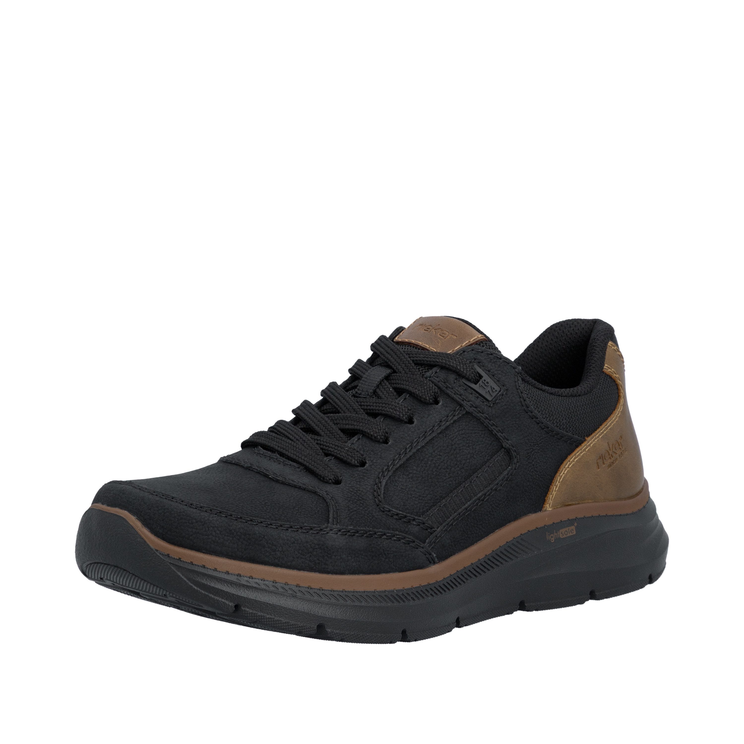 Rieker Sneaker Schnürschuh, Halbschuh mit Kontrastbesatz, schmale Form