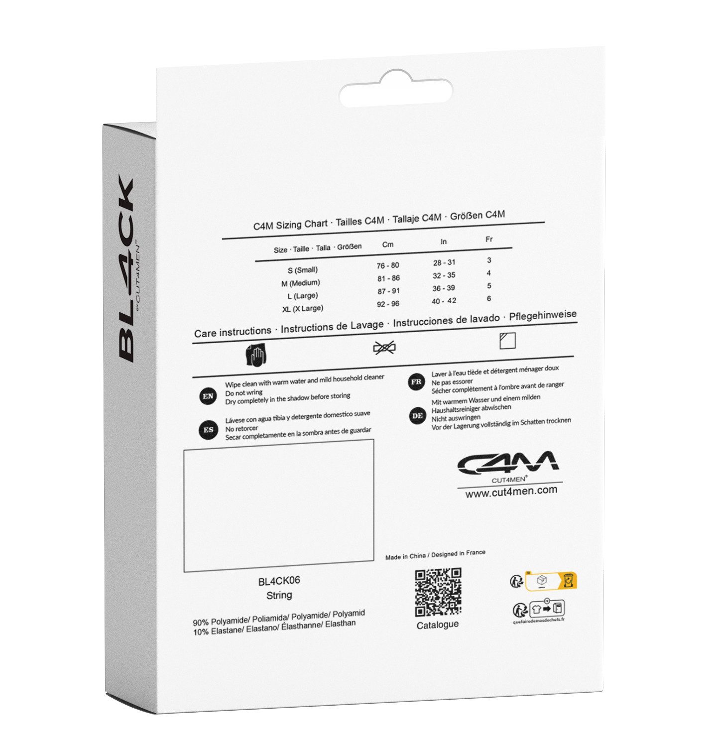 CUT4MEN String Herren-String in schwarz - S