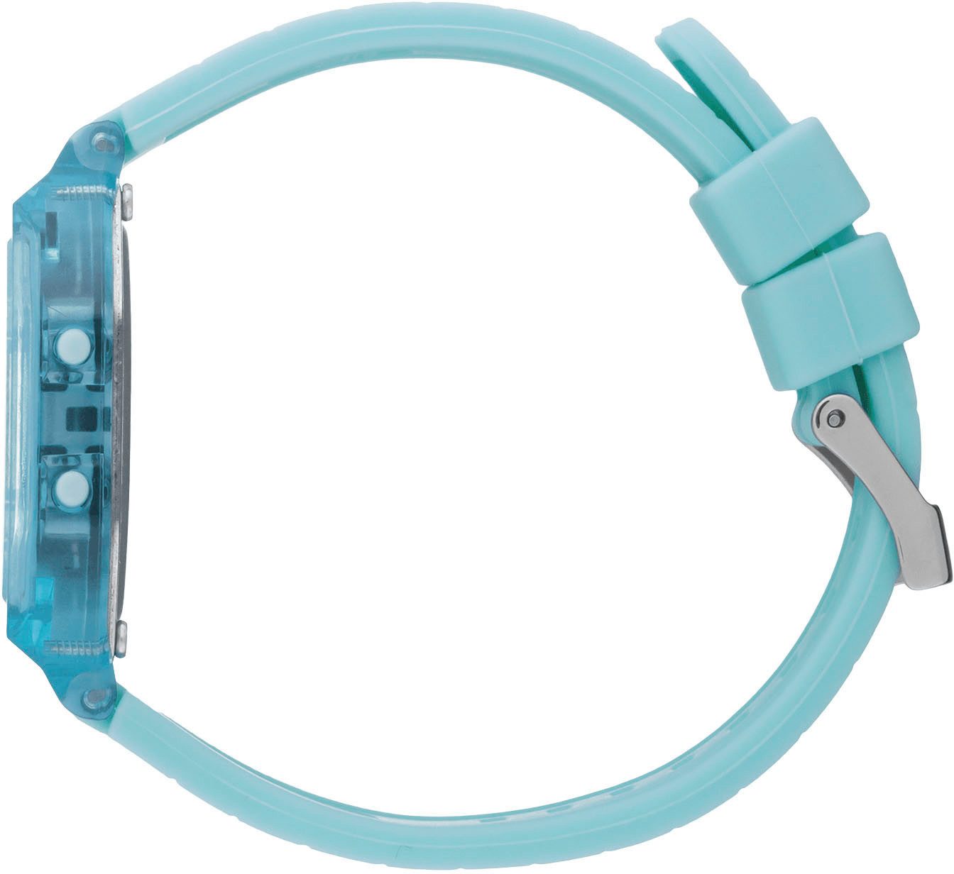ice-watch Chronograph ICE digit retro - Clear - Small 022888, Armbanduhr, Quarzuhr, Damenuhr, Silikonarmband, Datum, digital