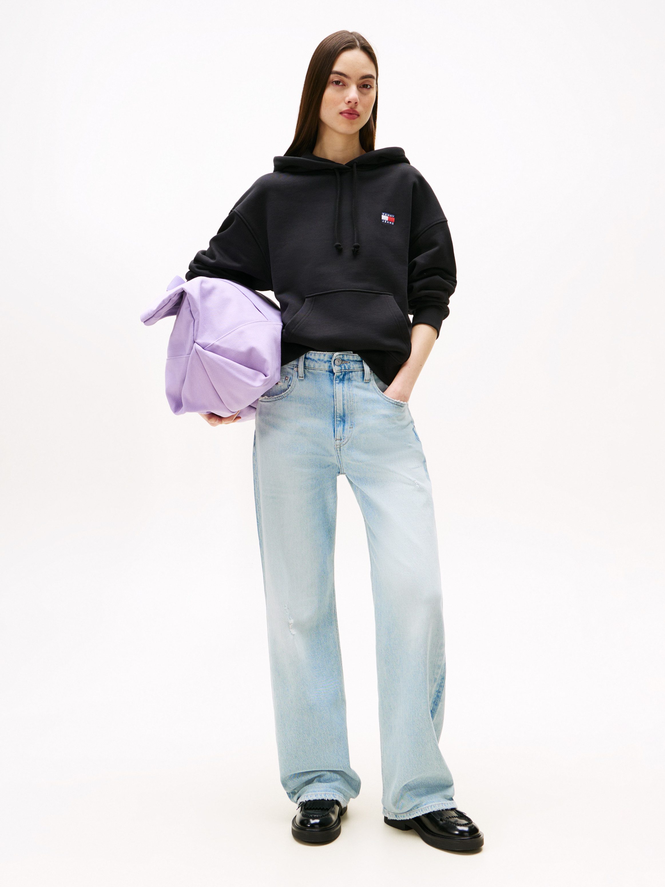 Tommy Jeans Hoodie TJW BXY BADGE HOODIE EXT mit Logo-Badge