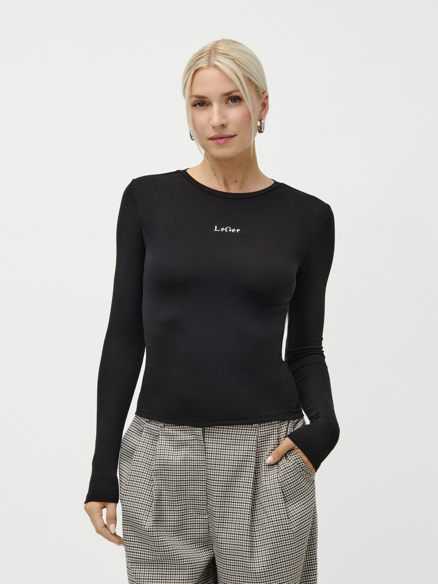 LeGer Langarmshirt Vianne, LeGer by Lena Gercke Regular fit mit Rundhalsaus günstig online kaufen