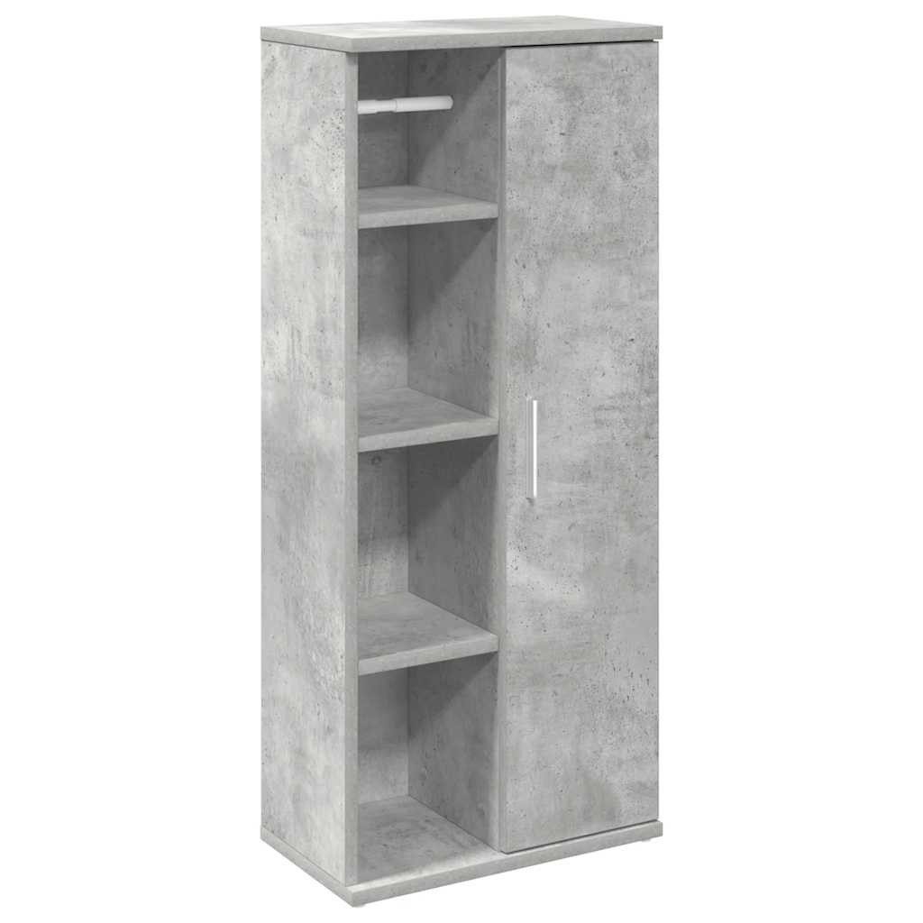 vidaXL Badezimmer-Set Badezimmerschrank mit Rollenhalter Betongrau 39x22x90 günstig online kaufen