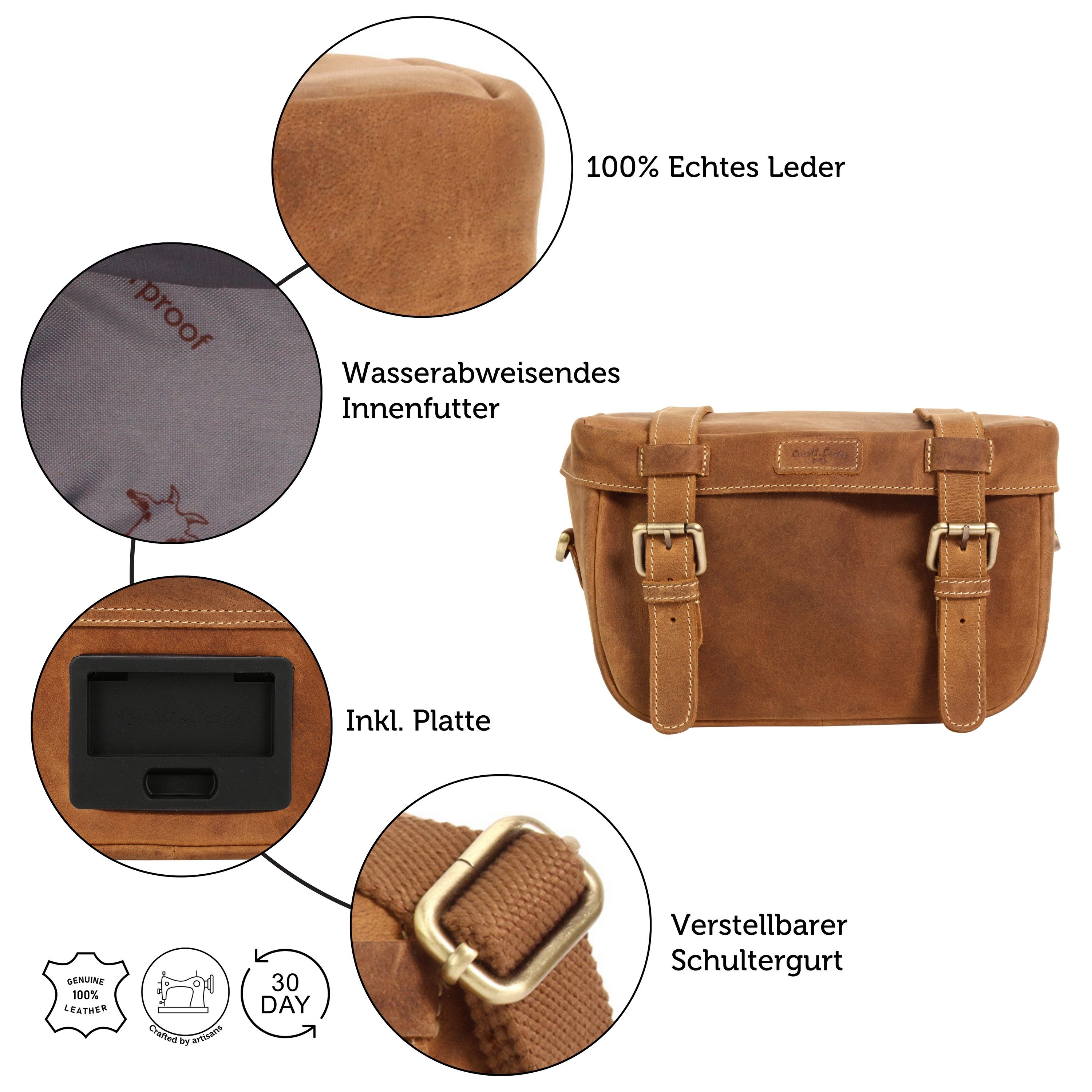 Gusti Leder Fahrradtasche Gusti Leder Fahrradtasche Rene P., KLICKfix